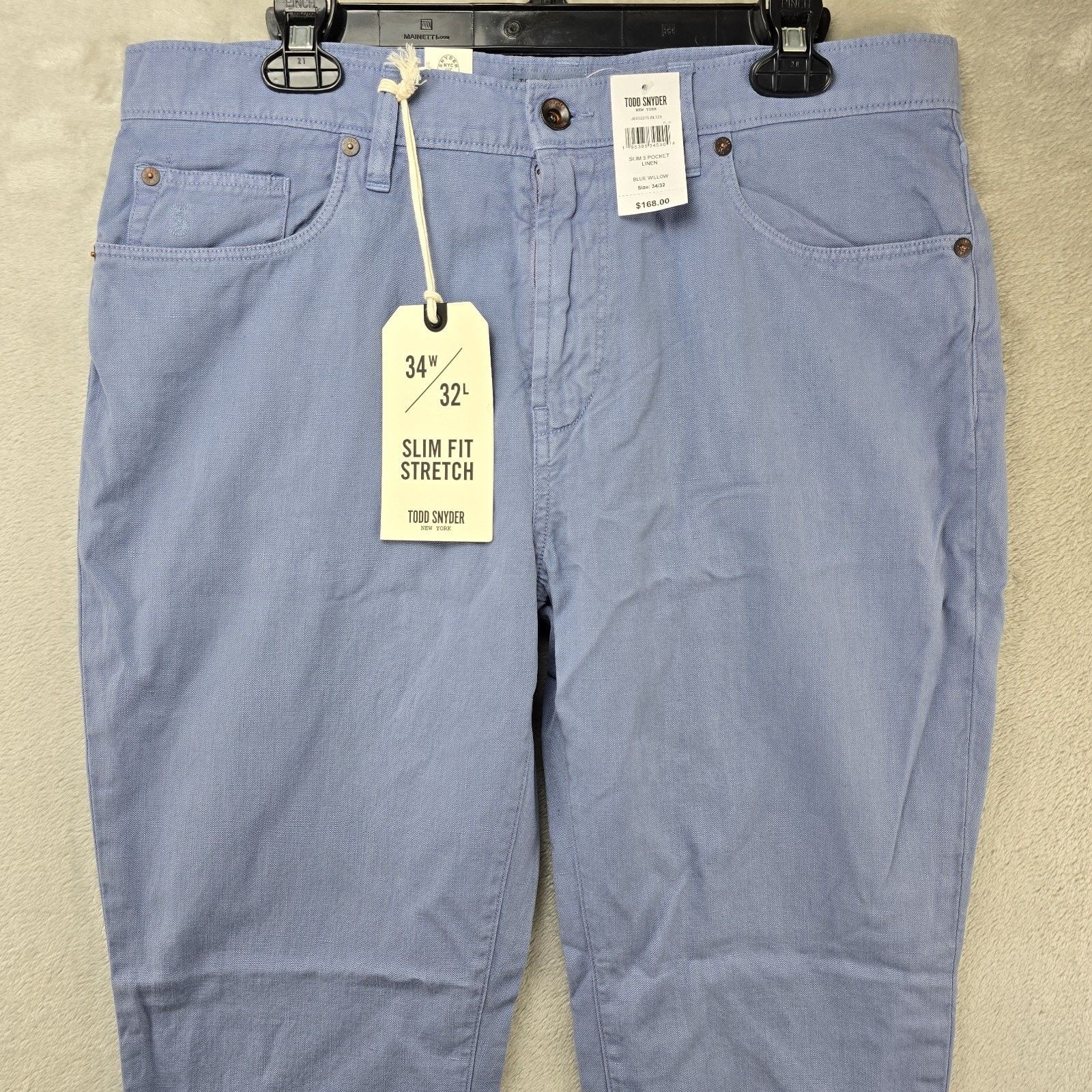 Todd Snyder Todd Snyder Slim Fit Stetch 5 Pocket Linen Pants 34x32 Size US 34 / EU 50 - 2 Thumbnail