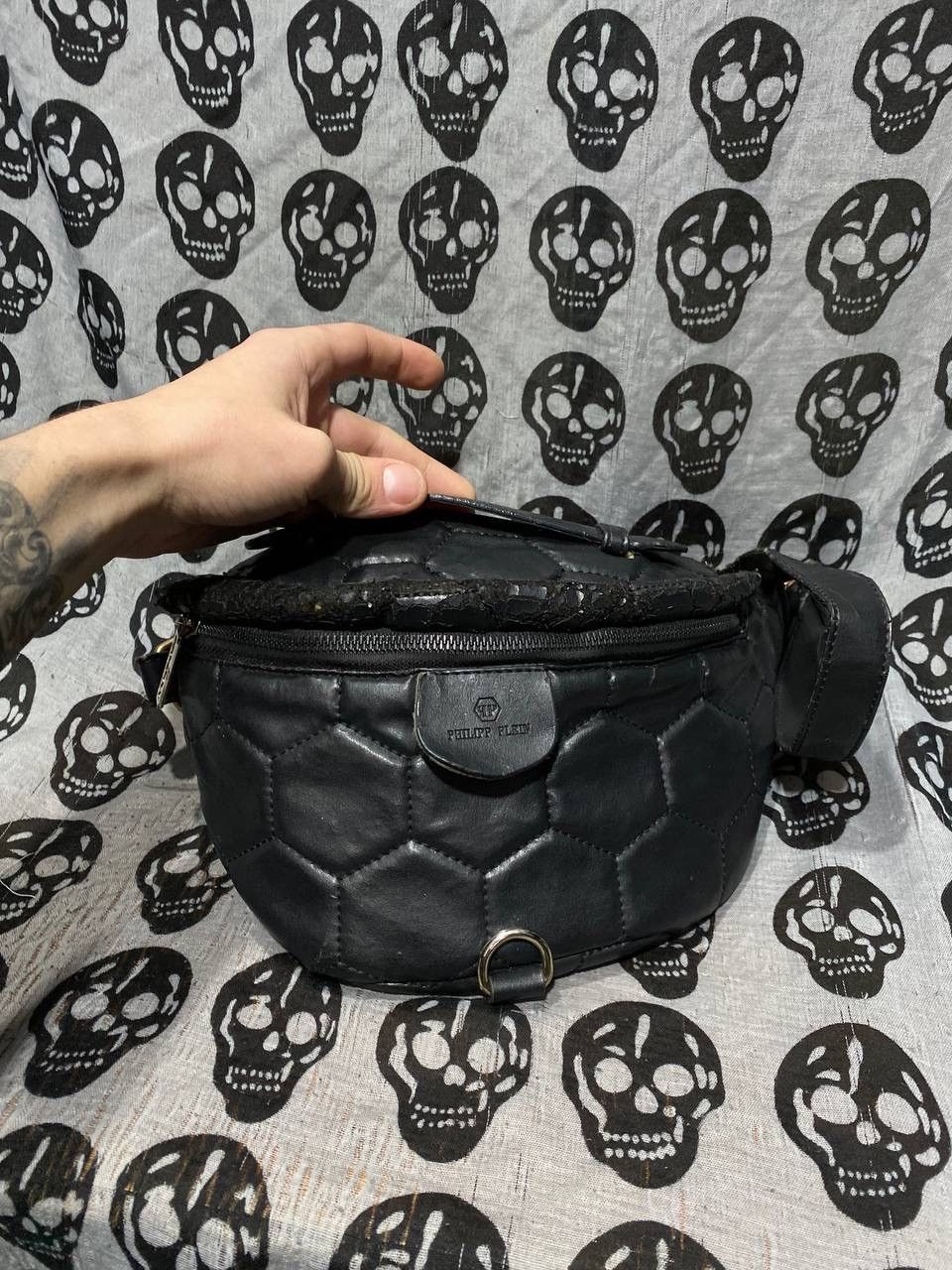 Bag Vintage Avant Garde Messenger Bag Skull skeletons death | Grailed