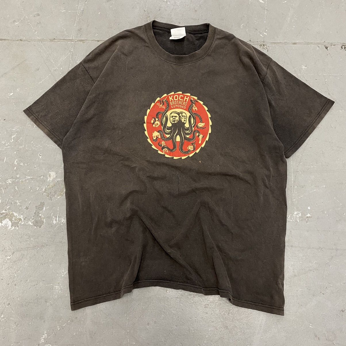 Japanese Brand × Vintage Vtg Y2K Koch Brothers Exposed Movie Promo Tee Sunfade Grunge Size US XL / EU 56 / 4 - 1 Thumbnail