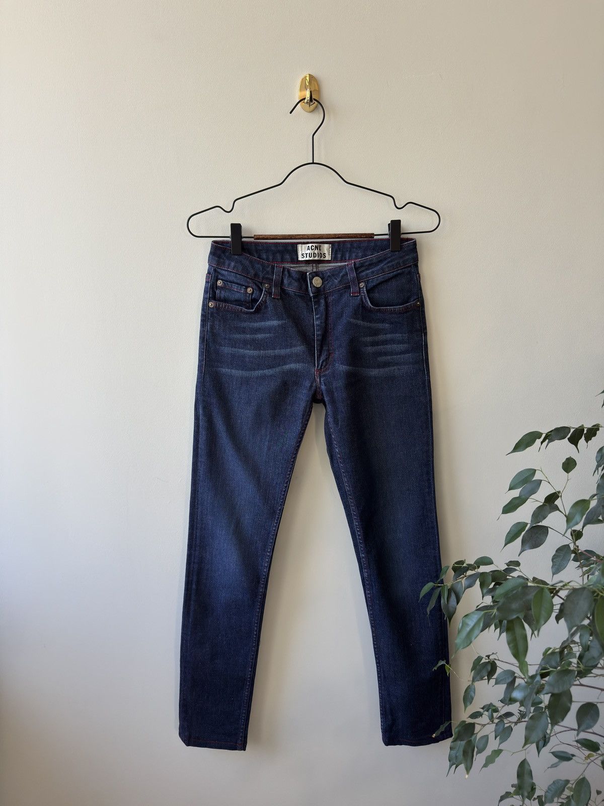 Acne Studios Acne Studios Flex S Red Seam Skinny Jeans Size 27" / US 4 / IT 40 - 2 Thumbnail