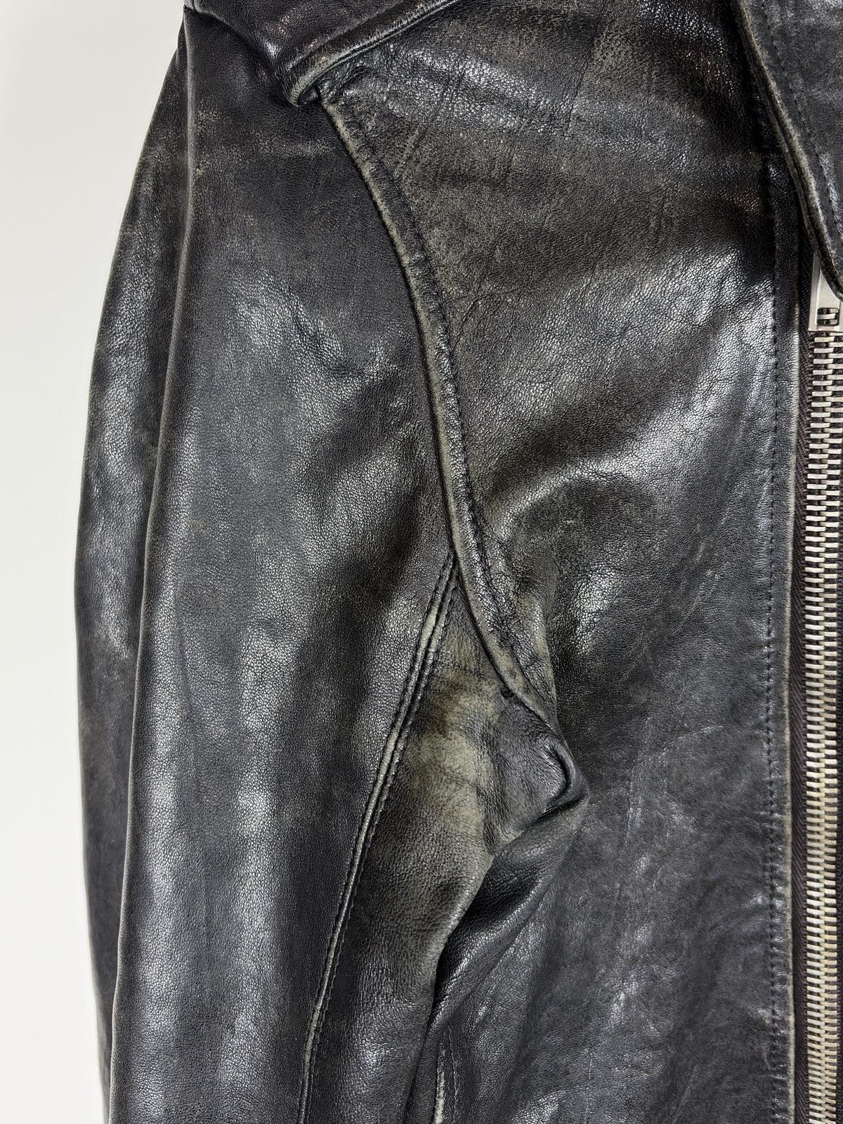 Rick Owens FW09 Rick Owens Crust Hammered Lamb Stooges Leather Jacket Size US S / EU 44-46 / 1 - 12 Thumbnail