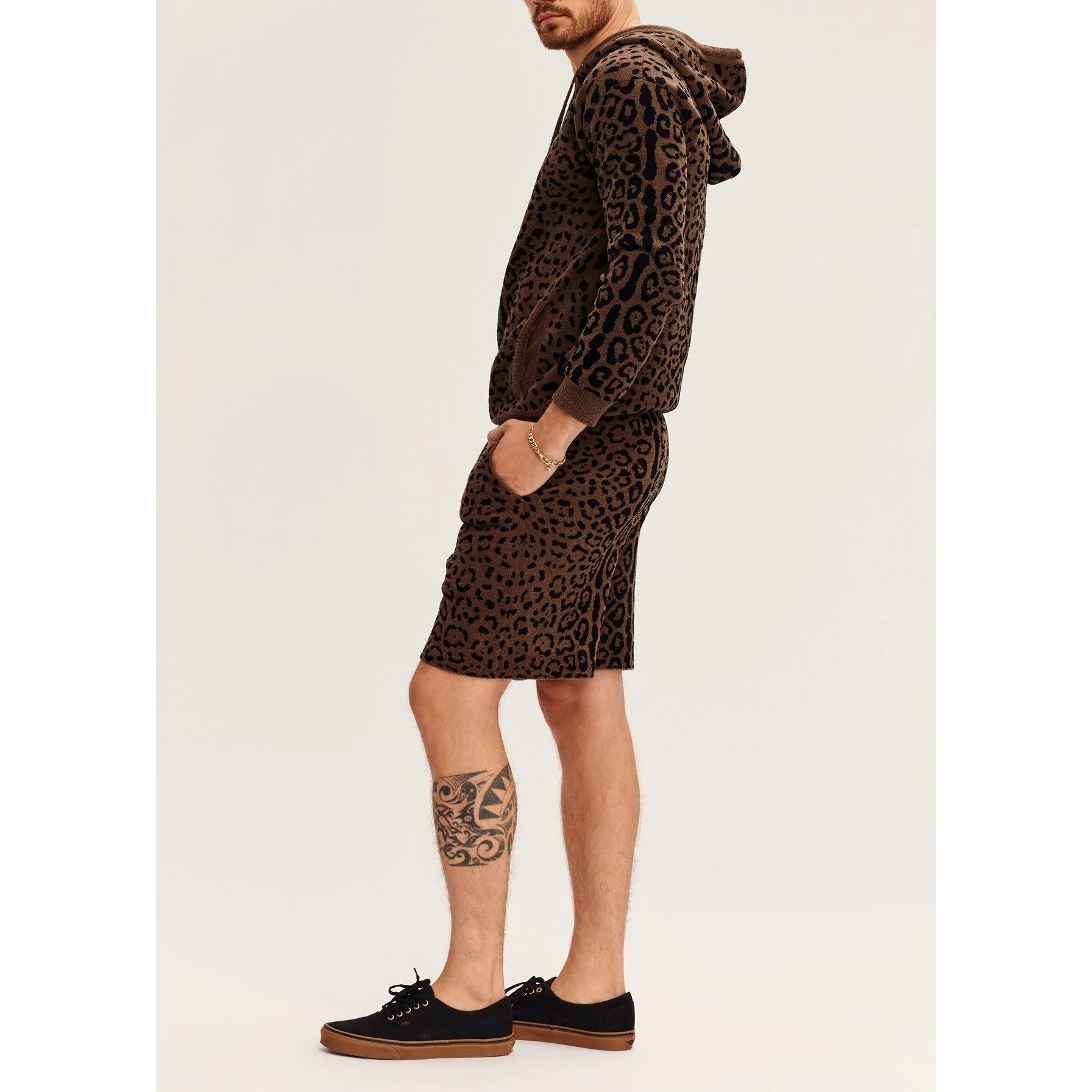 REVOLVE SER.O.YA Gunner Shorts in Cheetah Jacquard Small Mens Teddy Size US 26 / EU 42 - 3 Thumbnail
