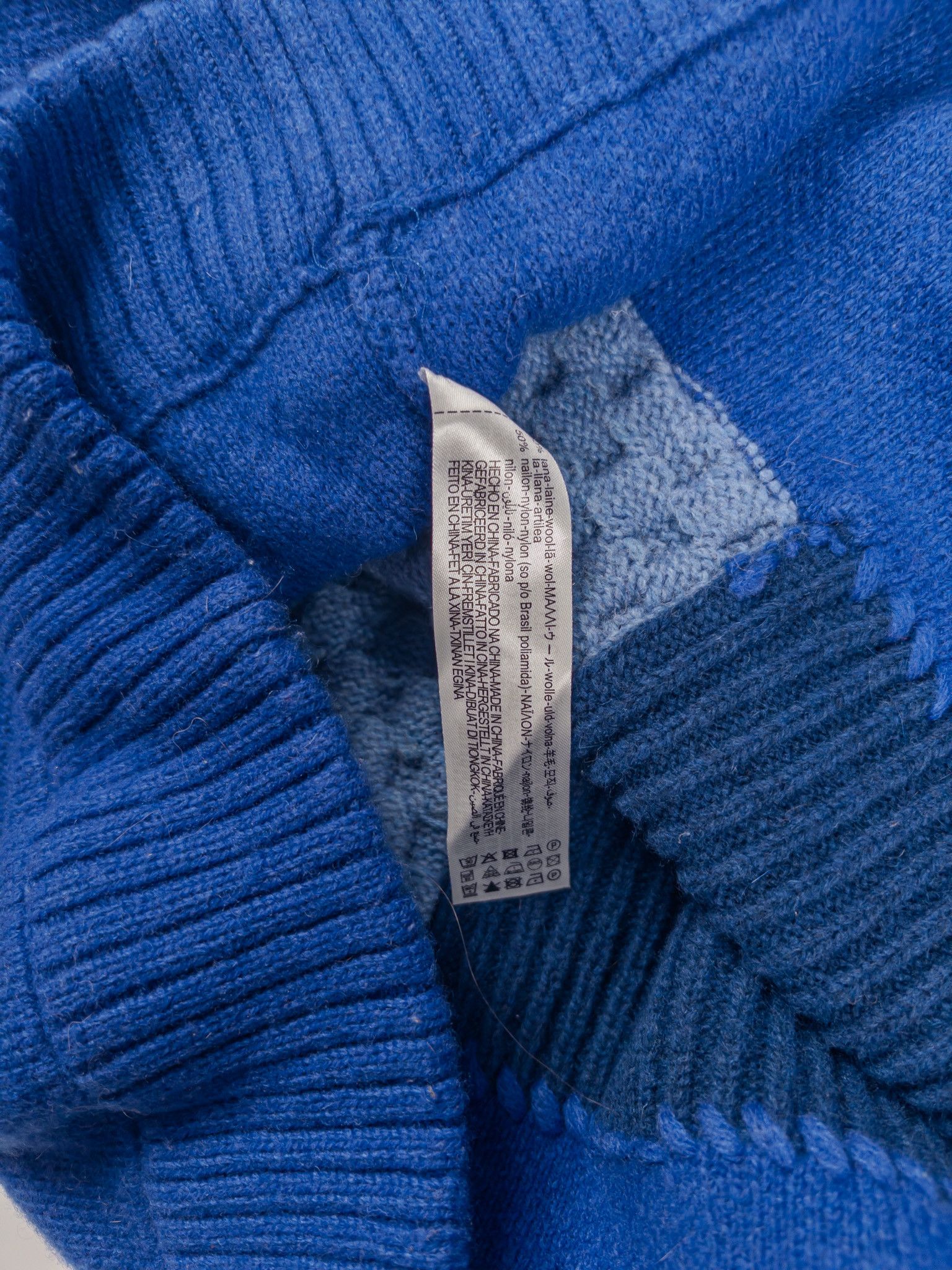 Ader Error × Zara Zara ADER Error Blue Patchwork Crewneck Sweater Size US M / EU 48-50 / 2 - 7 Thumbnail