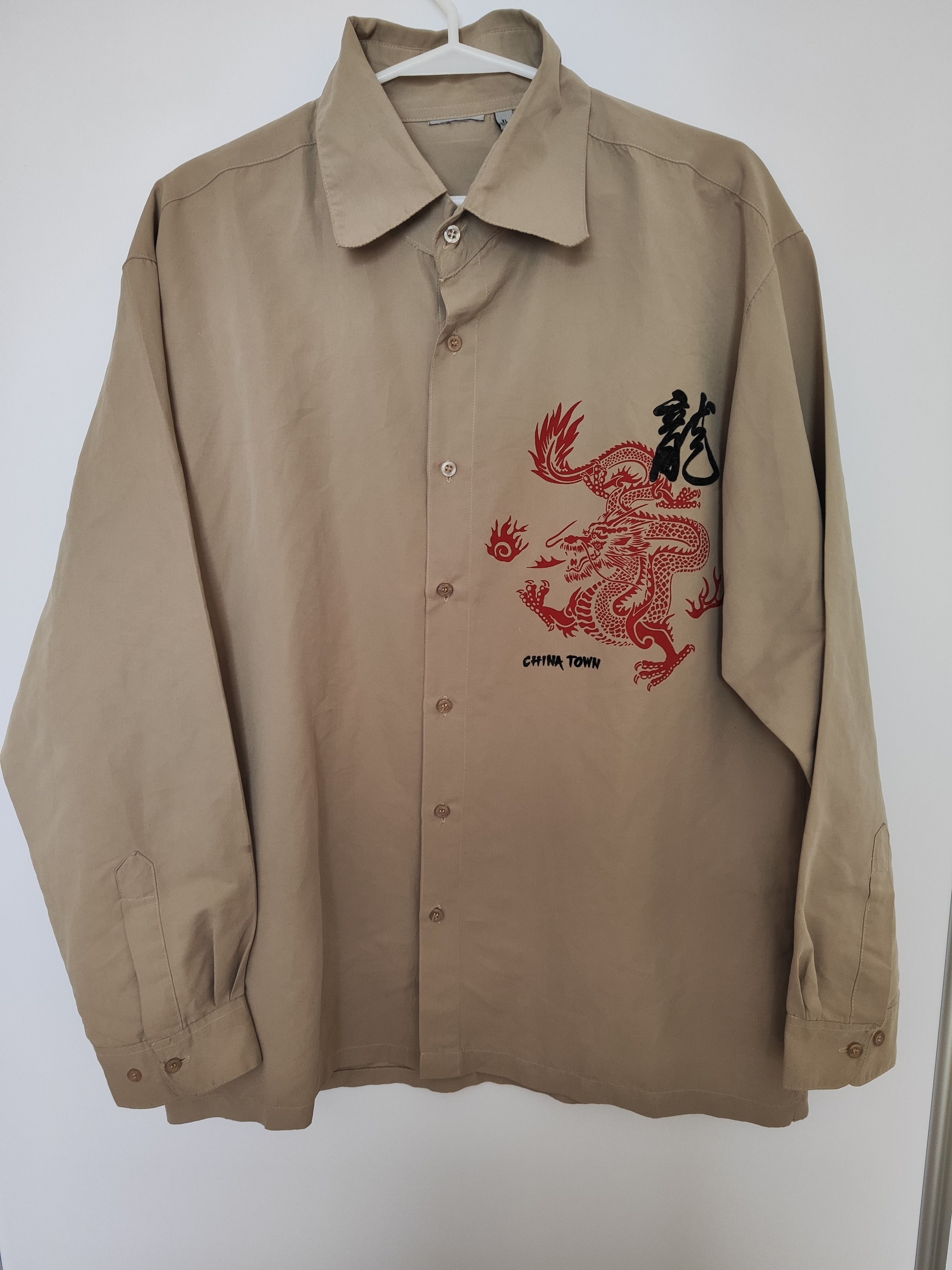 Japanese Brand × Vintage Vintage Dragon Shirt XL – Chinatown Style Streetwear Size US XL / EU 56 / 4 - 6 Thumbnail