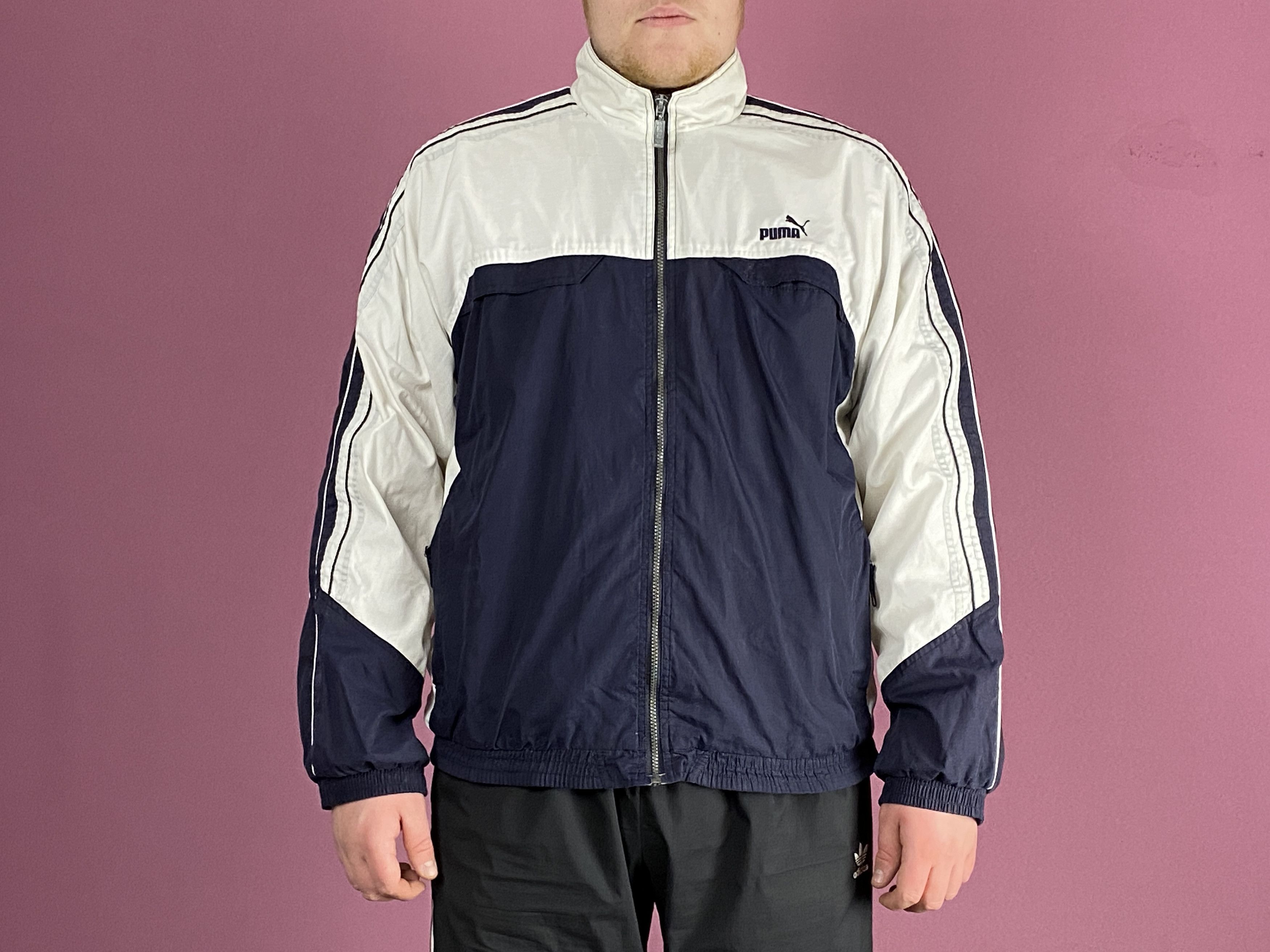 Puma × Vintage 90s Puma Vintage Men's Windbreaker Jacket - XXL Size US XXL / EU 58 / 5 - 4 Thumbnail