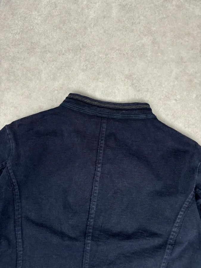 Marithe + Francois Girbaud 2000s Marithé + François Girbaud Navy Asymmetrical Denim Jacket Size XS / US 0-2 / IT 36-38 - 6 Thumbnail