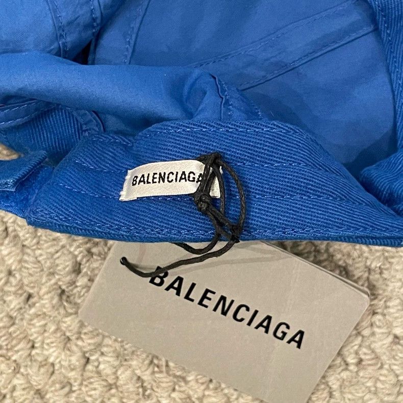 Balenciaga Balenciaga Cobalt Blue Embroidered Logo Cap 2502-Nextarrow Size ONE SIZE - 4 Thumbnail