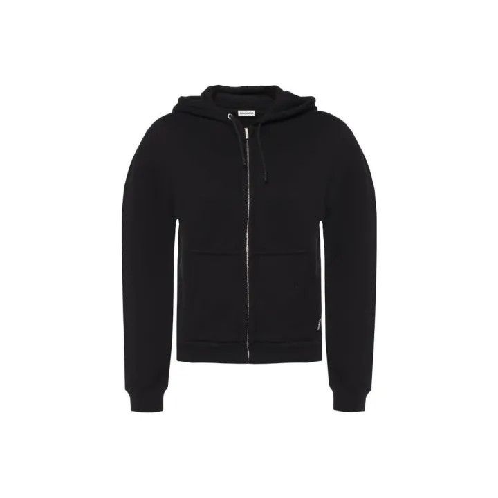 Balenciaga Balenciaga Black Hooded Zip-Up Long Sleeve Sweatshirt 0079 Size S / US 4 / IT 40 - 1 Thumbnail