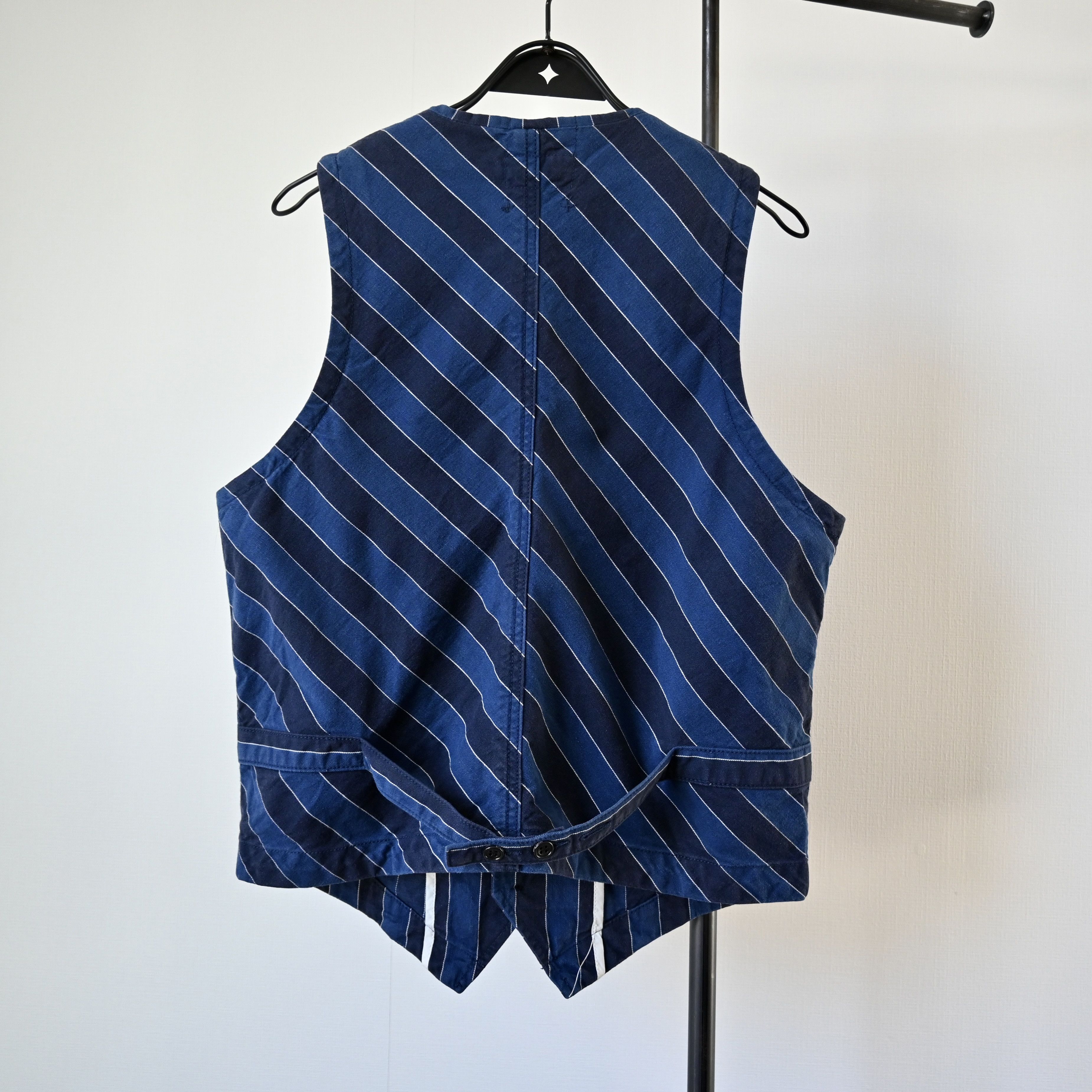 Beams Plus BEAMS Plus regimental striped denim gilet type work vest Size US M / EU 48-50 / 2 - 2 Thumbnail