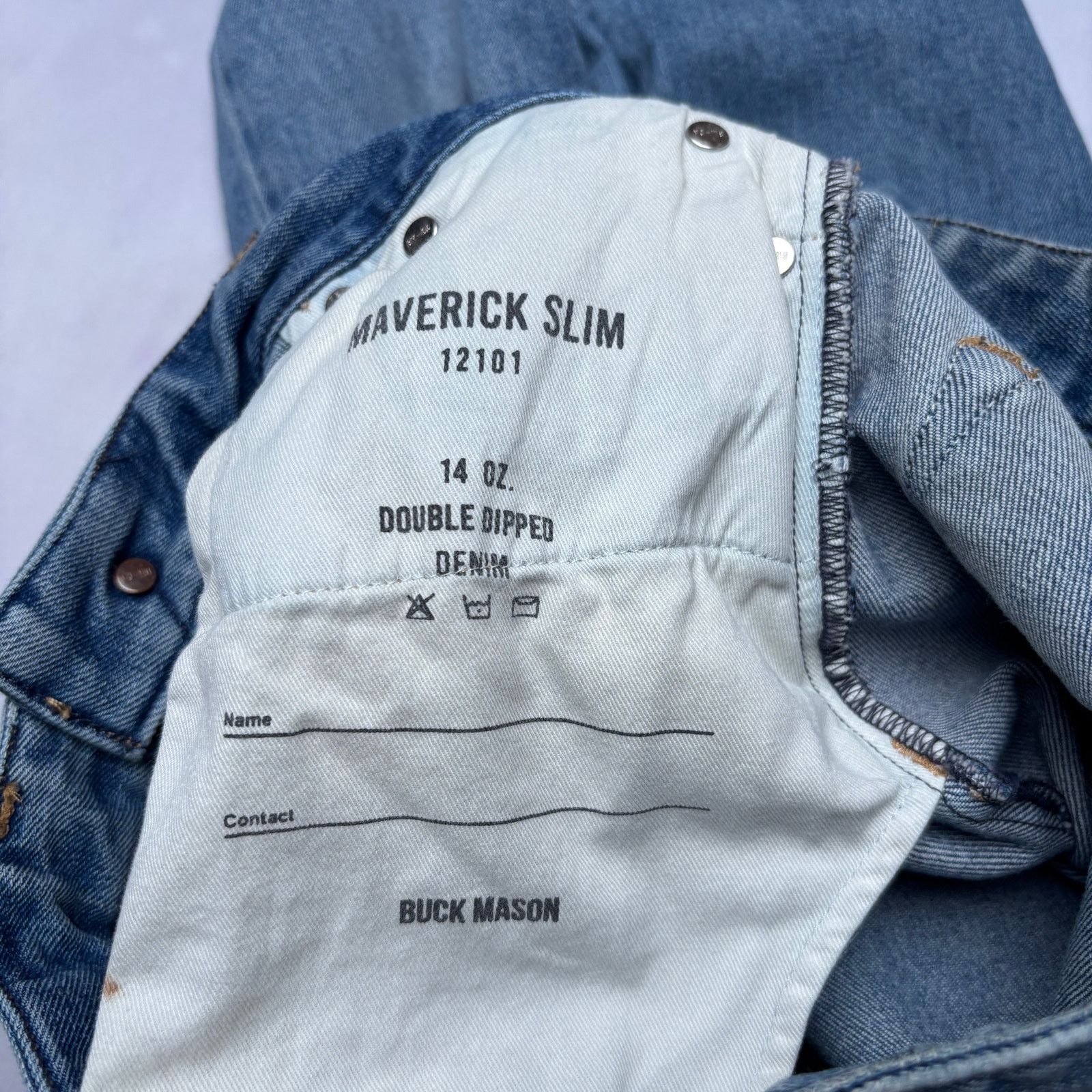 Buck Mason Buck Mason Maverick Slim 14 oz Double Dipped Jeans 30x27 Size US 30 / EU 46 - 11 Thumbnail