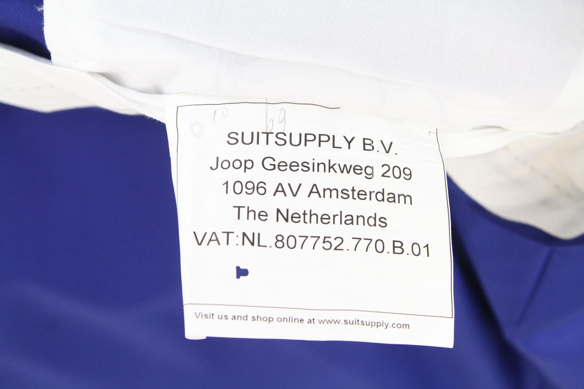 Suitsupply LAZIO UK44S Blue Wool Pleated Trousers 66757 Size US 44 / EU 60 - 7 Thumbnail