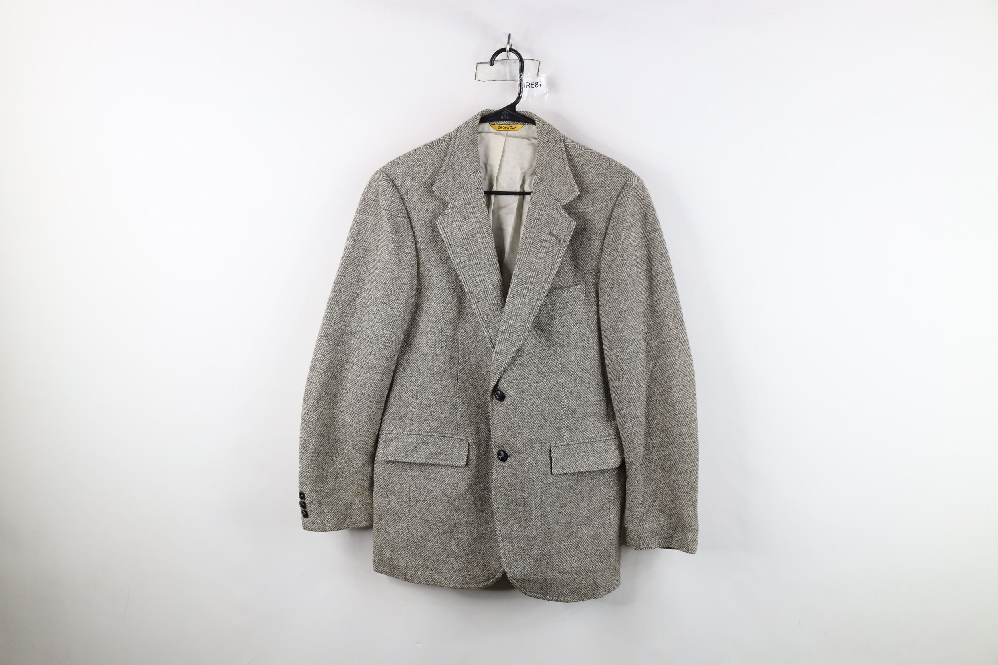 Vintage Vintage 90s Streetwear Herringbone Suit Coat Blazer Jacket Size US L / EU 52-54 / 3 - 1 Thumbnail