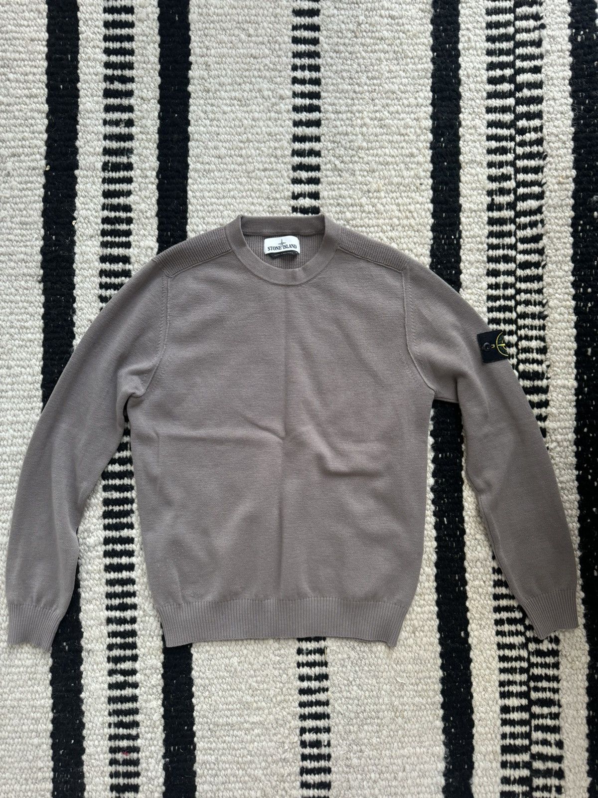 image of Stone Island Knit Sweater (S) in Taupe, Men's (Size Small)