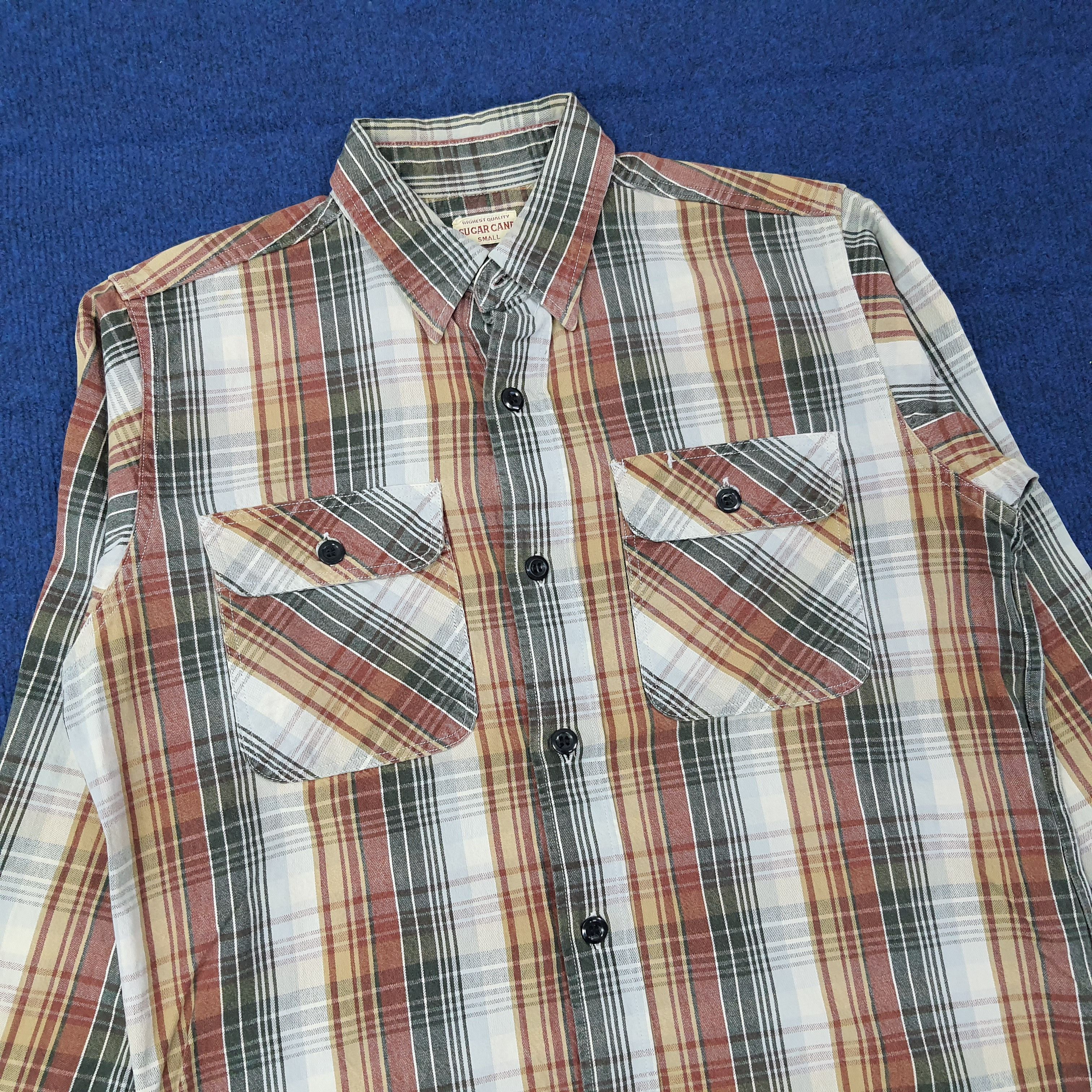 Sugar Cane Vintage Sugar Cane SC23607 Plaid Button Up Shirt C267N18 Size US S / EU 44-46 / 1 - 2 Thumbnail