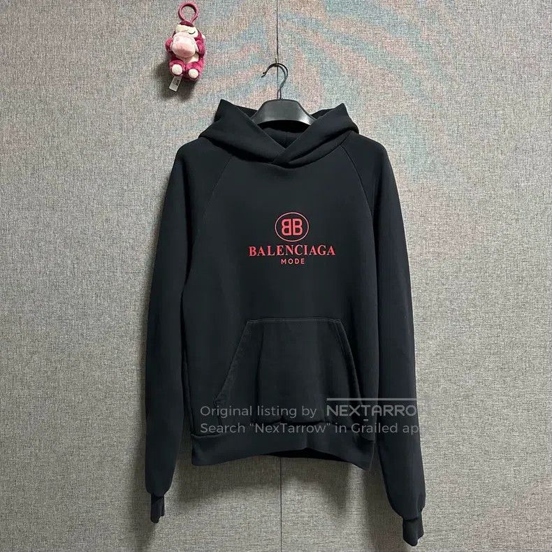 Balenciaga Balenciaga Black double B hooded sweater Size US S / EU 44-46 / 1 - 1 Thumbnail
