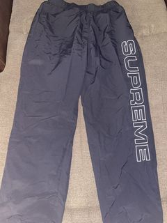 Supreme Spellout Embroidered Track Pant 'Dark Blue