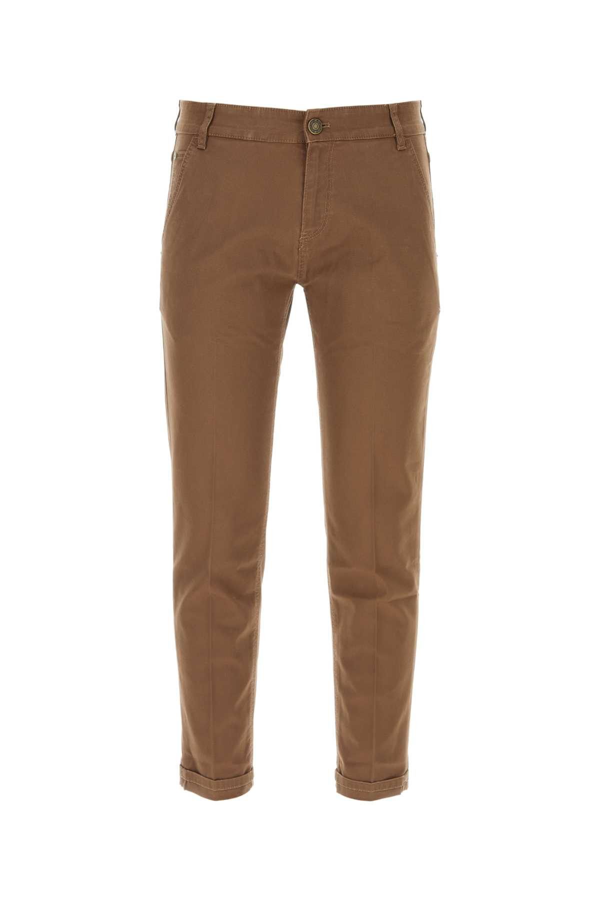 image of Pt Torino Brown Stretch Denim Pant, Men's (Size 36)