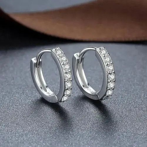 Other 925 Sterling Silver Plated Small Hoop Earrings for Women Men Size ONE SIZE - 7 Thumbnail