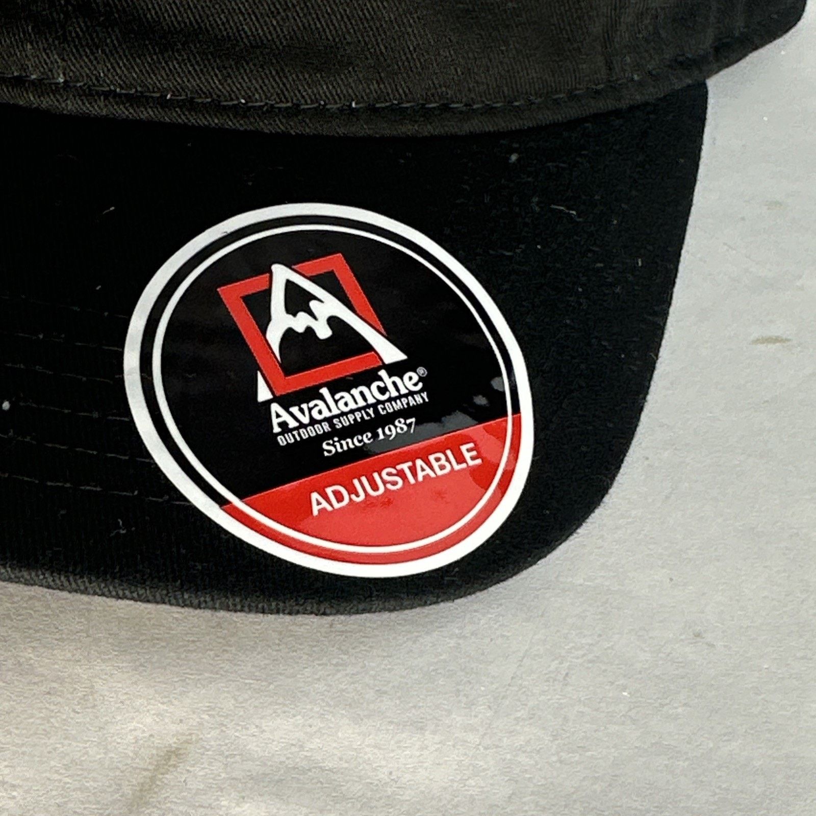 Avalanche Avalanche Outdoor Supply Co Adjustable hat black cneter Size ONE SIZE - 3 Thumbnail