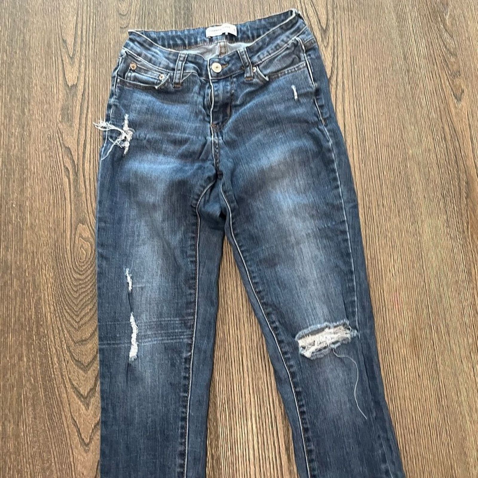 Other Hammer Jeans Juniors Dark Wash Distressed Skinny Size 5 Size 28" / US 6 / IT 42 - 3 Thumbnail