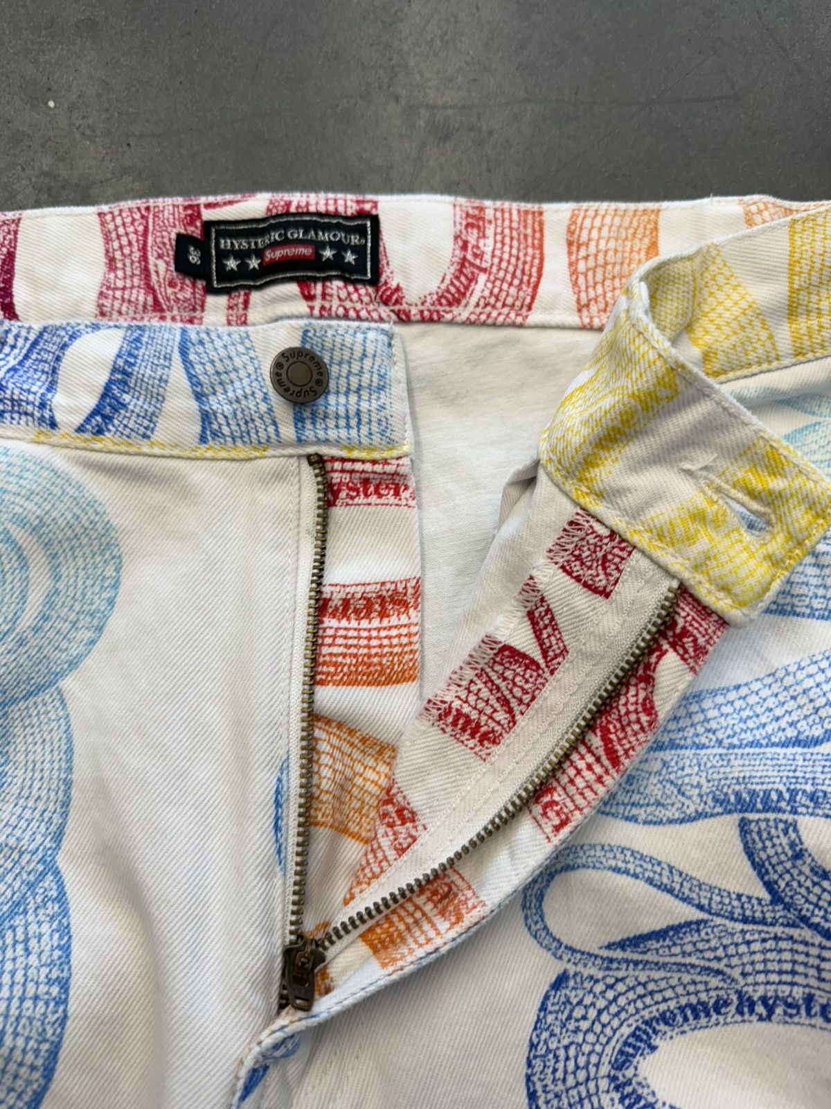 Hysteric Glamour × Supreme SS21 Supreme Hysteric Glamour Snake Double Knee Denim Pants Size US 36 / EU 52 - 8 Thumbnail
