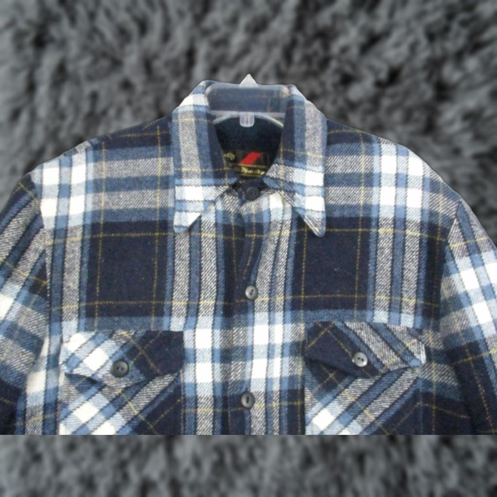 Sears VINTAGE Sears Jacket Mens 46 Blue Plaid Wool Faux Fur Lined Pea Coat Outdoor 70s Size US S / EU 44-46 / 1 - 1 Thumbnail