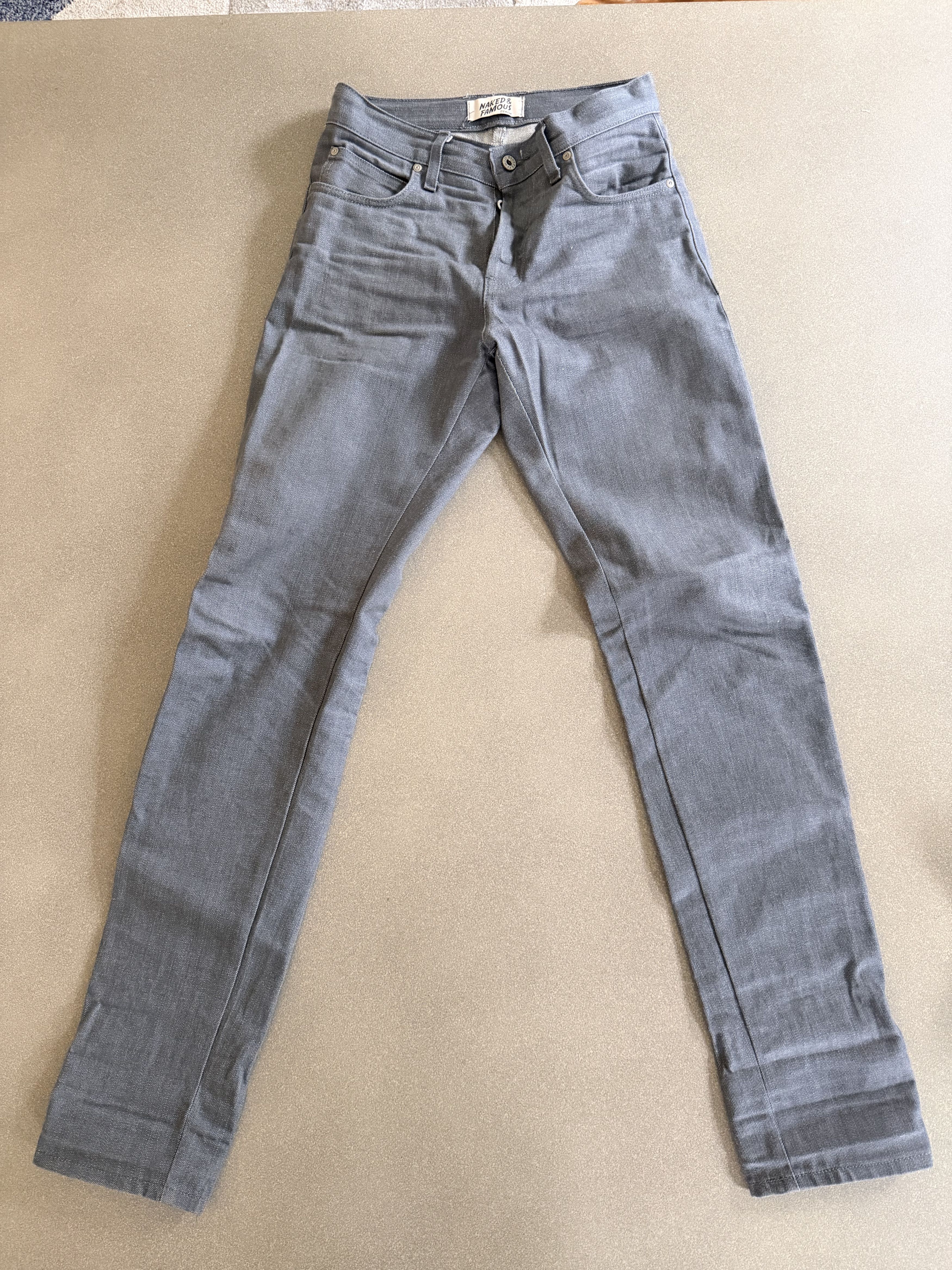 Naked & Famous Naked & Famous Super Guy Grey Selvedge Size US 32 / EU 48 - 1 Thumbnail
