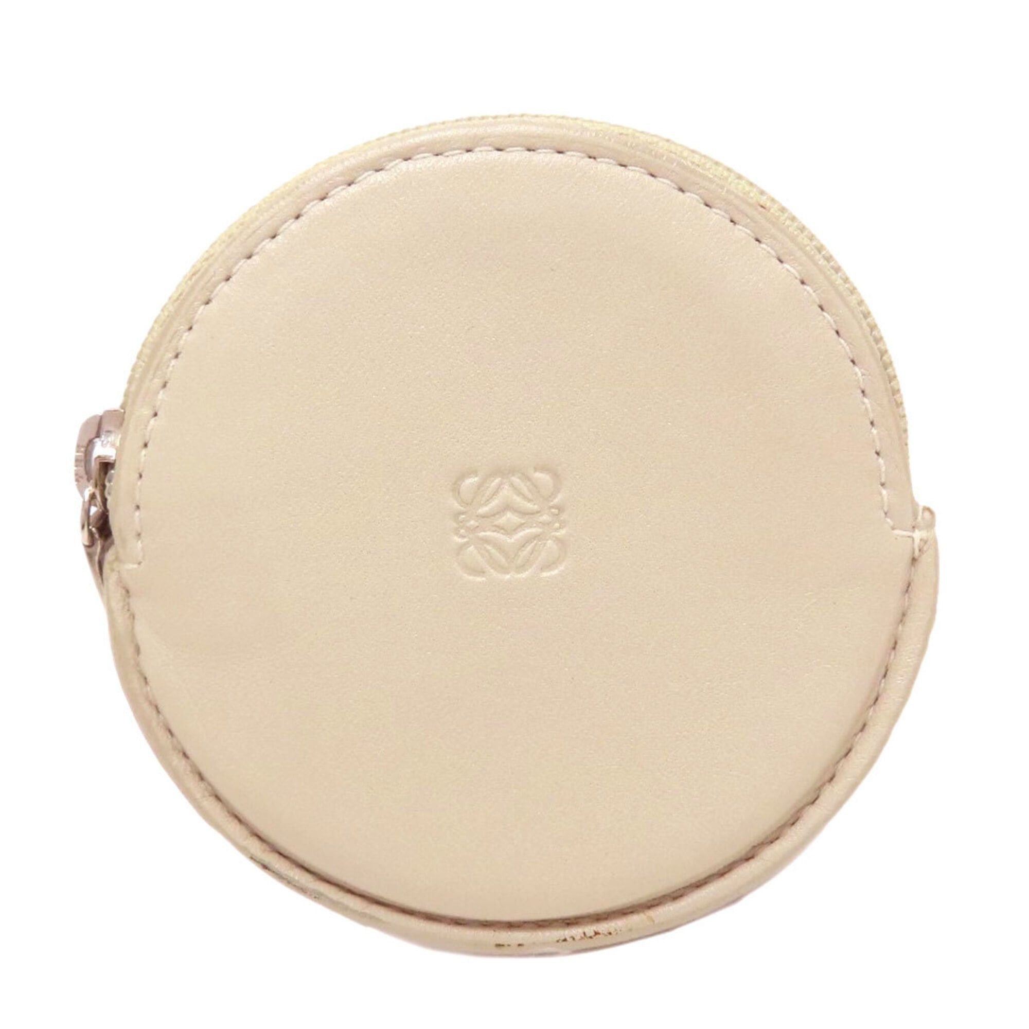 Loewe Anagram Coin Case Leather Women's Loewe in Beige, Women's