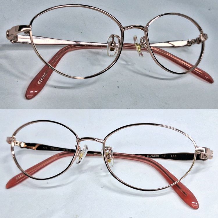 Seiko SEIKO Stella SE4016 Pure Titanium Oval Glasses Pink Gold Size ONE SIZE - 4 Thumbnail