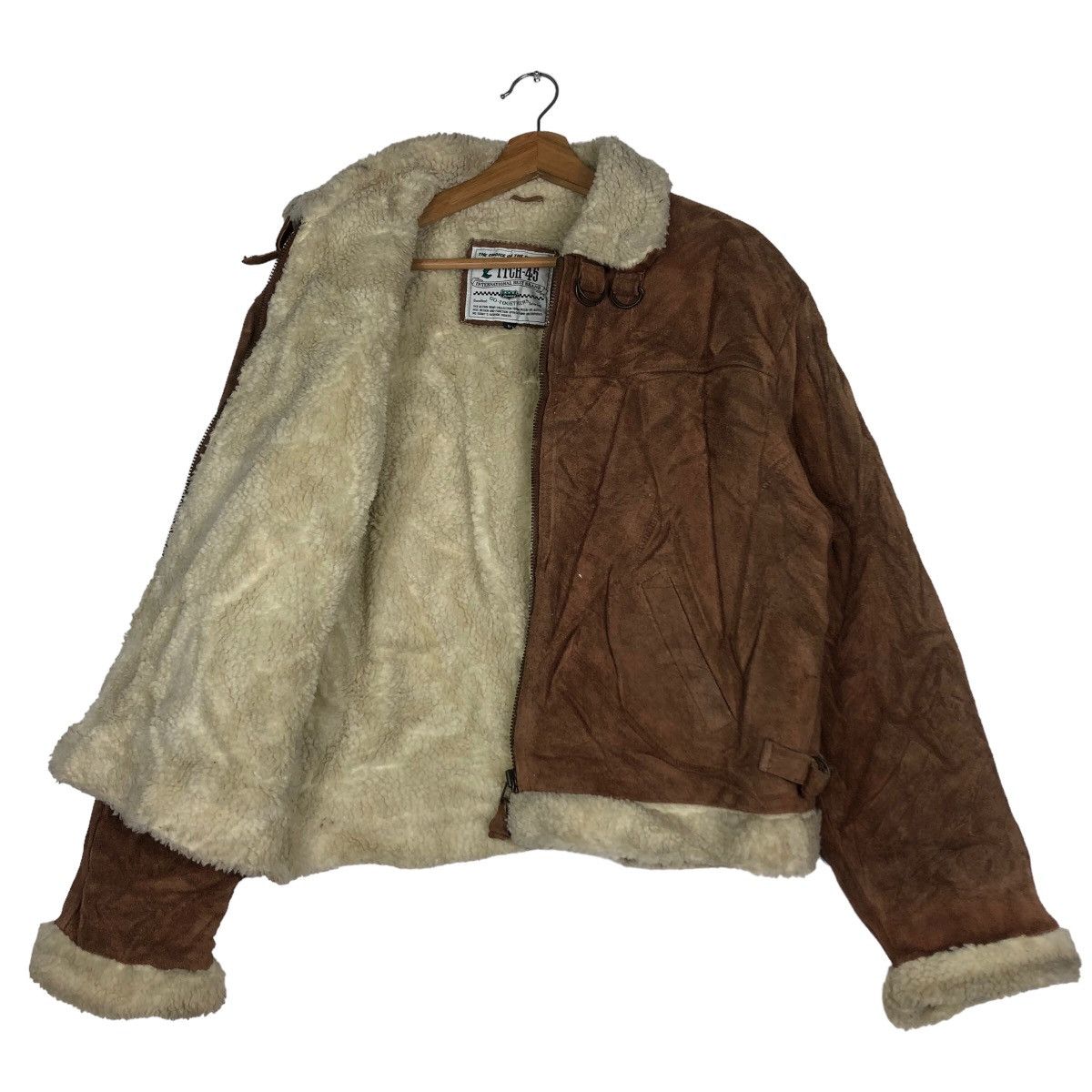 Japanese Brand 🔥Vtg Biker Leather Jacket Shearling Japan Pitch 45 Size US M / EU 48-50 / 2 - 9 Thumbnail