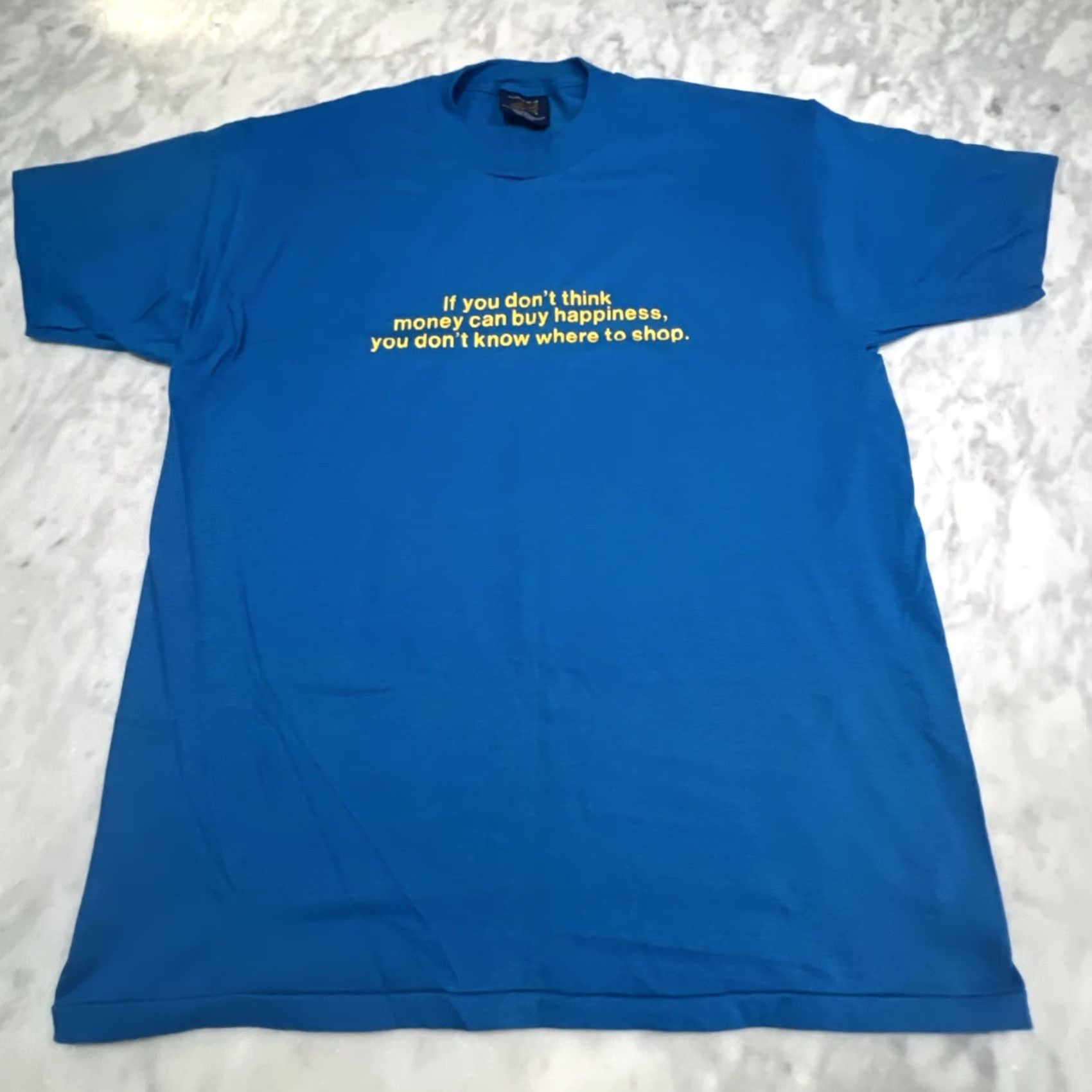 Vintage VINTAGE Sneakers T-Shirt XL Crew Neck Short Sleeve USA Stitch Graphic Print Blue Mens 1980s Size US XL / EU 56 / 4 - 3 Thumbnail