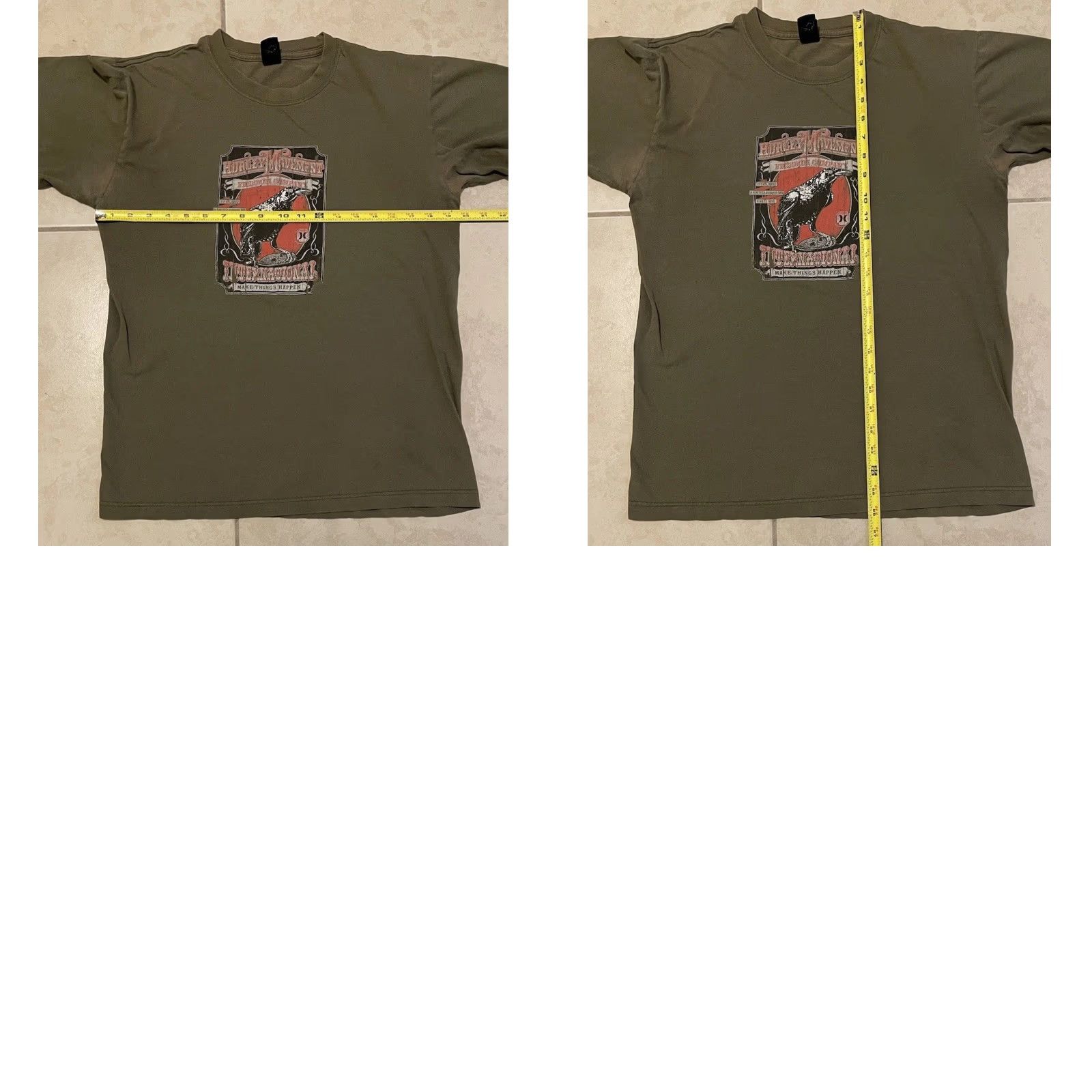 Quiksilver VINTAGE Hurley Shirt S Green 90s Distressed Surf Skate Grunge Ocean Pacific Billabong Y2K Mens T-Shirt Size US S / EU 44-46 / 1 - 9 Thumbnail