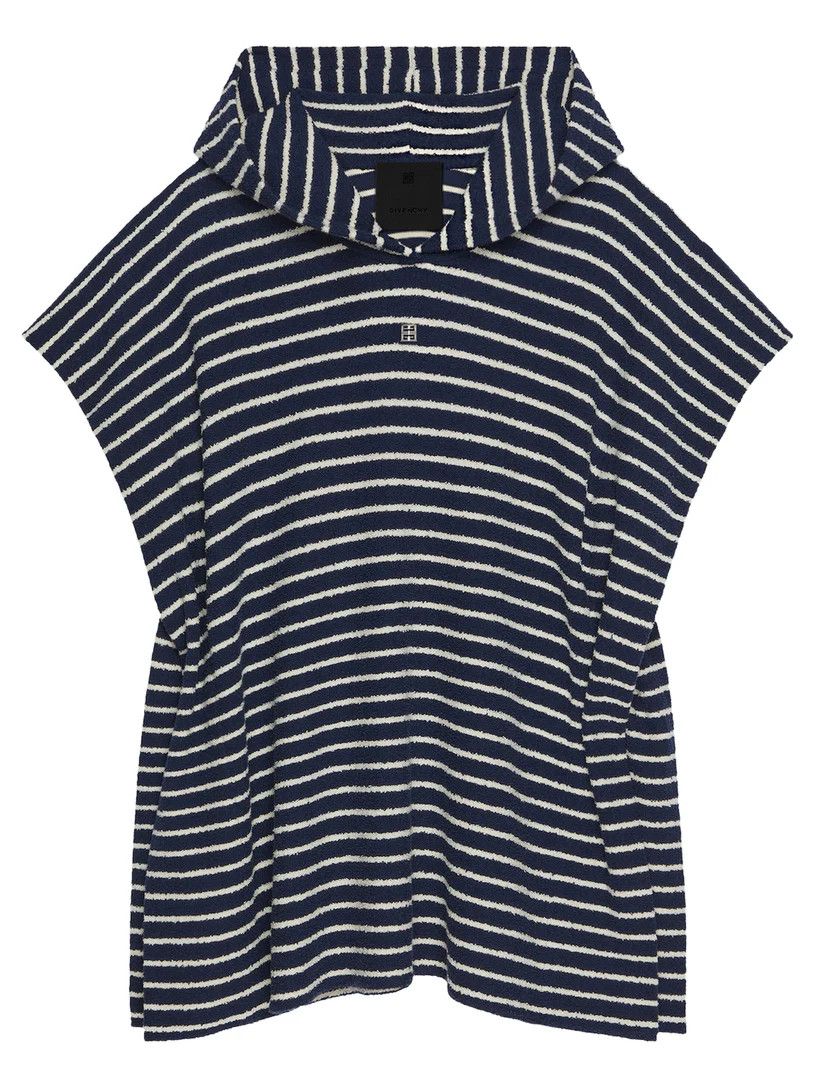 Givenchy o1srvl11e0725 Striped Poncho in Cotton in Blue Size XS / US 0-2 / IT 36-38 - 1 Thumbnail
