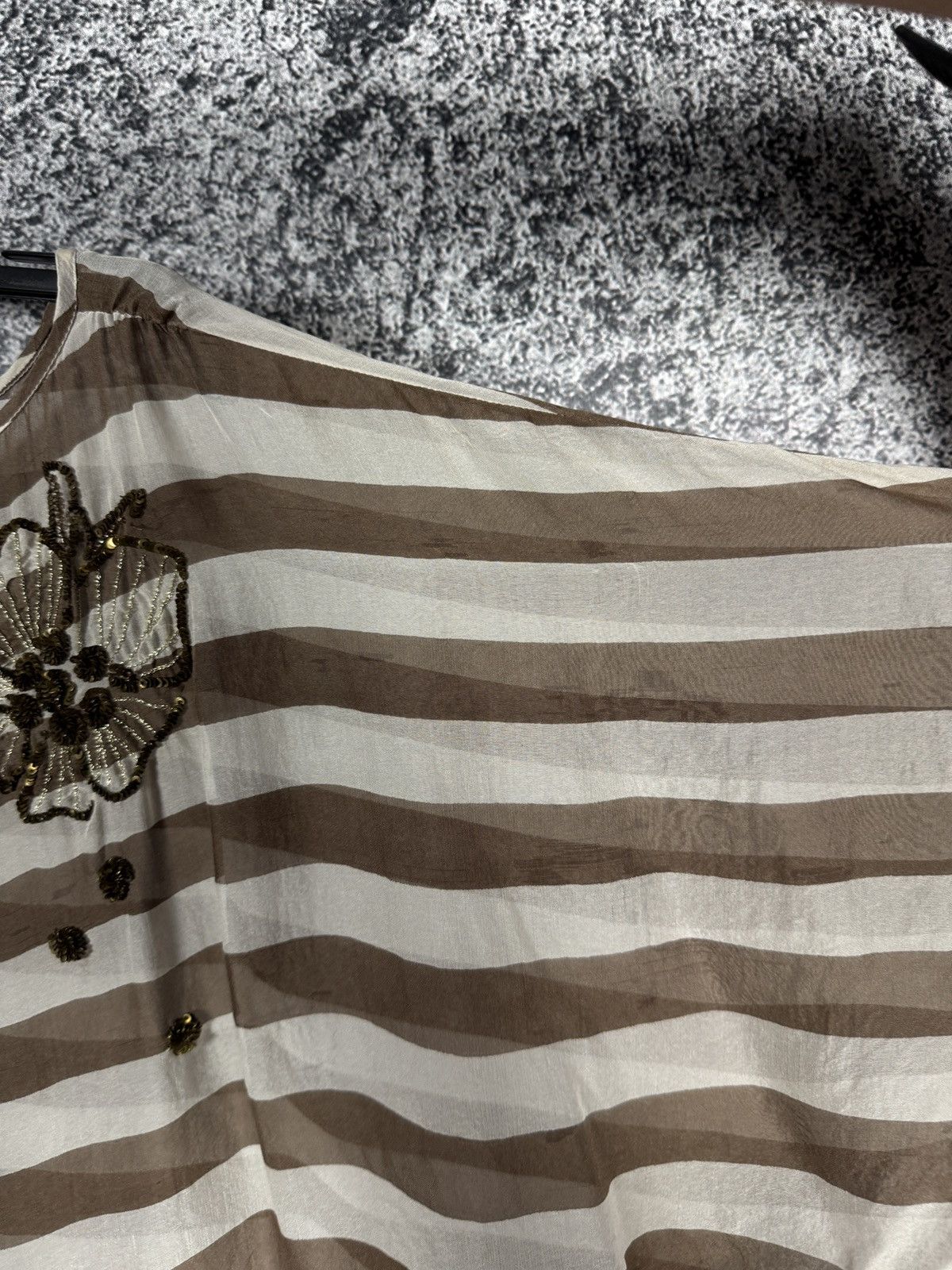 Kenzo Women’s Kenzo Paris Silk Blouse Striped Top Luxury Size 36 Size XS / US 0-2 / IT 36-38 - 18 Thumbnail