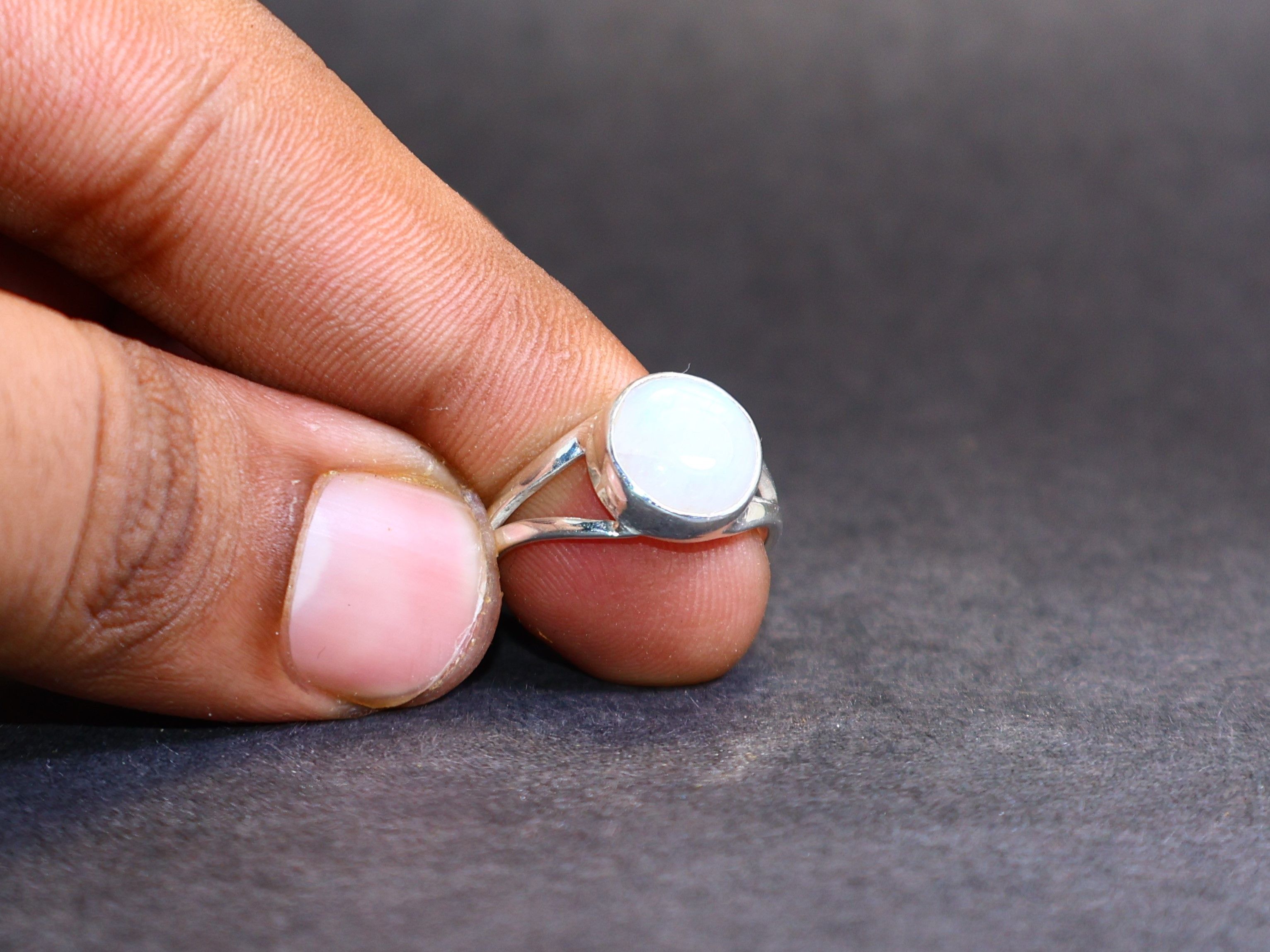 Handmade Moonstone Ring, 925 Sterling Silver, Women Handmade Ring, Size ONE SIZE - 8 Thumbnail