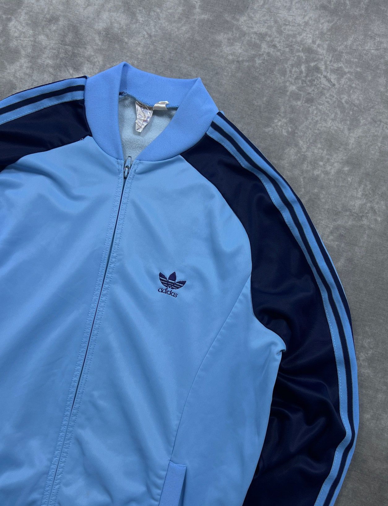 Adidas Adidas Light Blue Track Jacket made in france vintage adidas Size US L / EU 52-54 / 3 - 7 Thumbnail