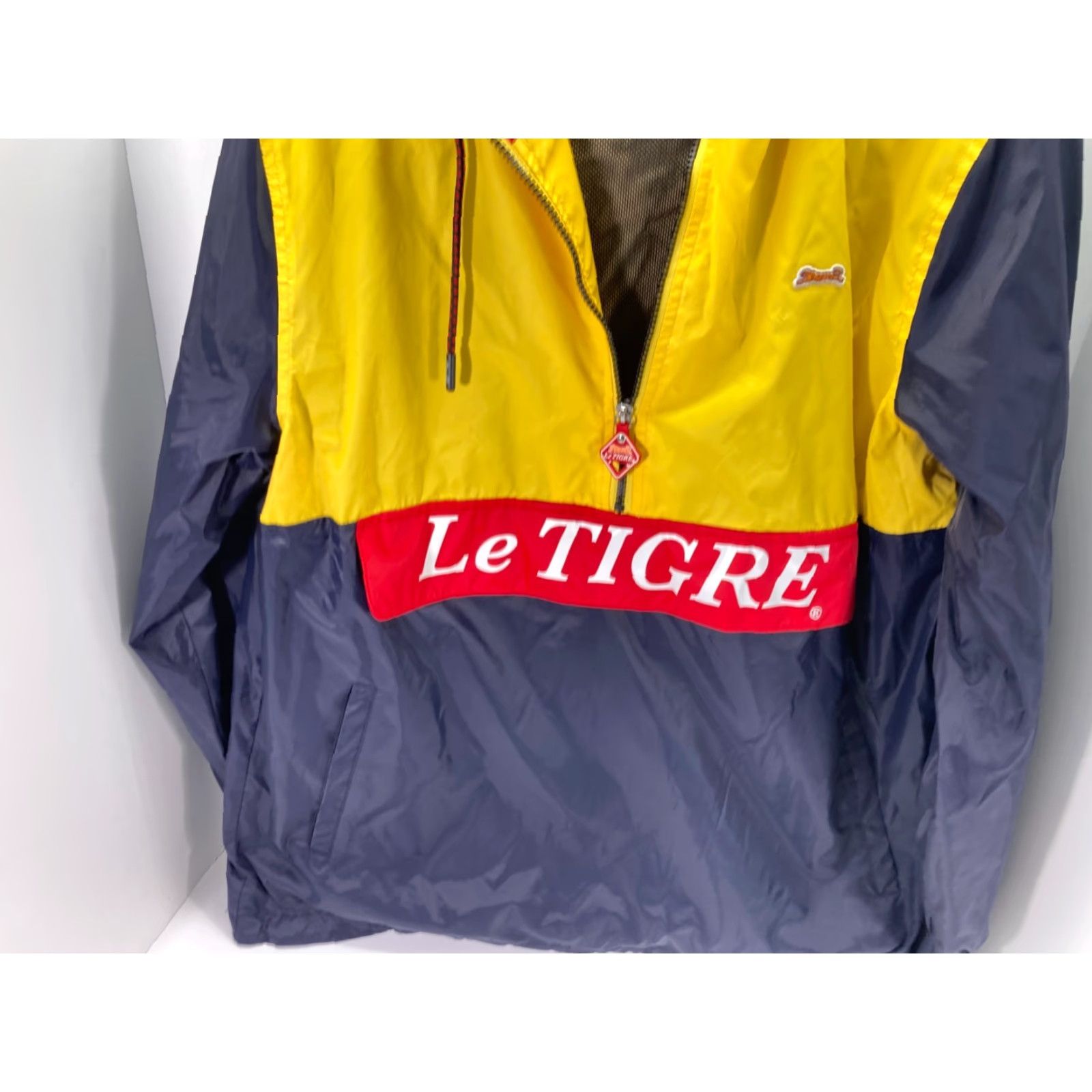 Logo 7 Le Tigre Windbreaker Jacket Mens L Multicolor Hooded 1/2 Zip Logo Long Sleeve Size US L / EU 52-54 / 3 - 6 Thumbnail