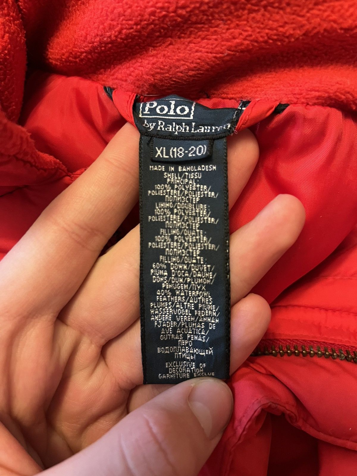 Polo Ralph Lauren Polo Ralph Lauren Red Puffer Jacket Size US XL / EU 56 / 4 - 3 Thumbnail