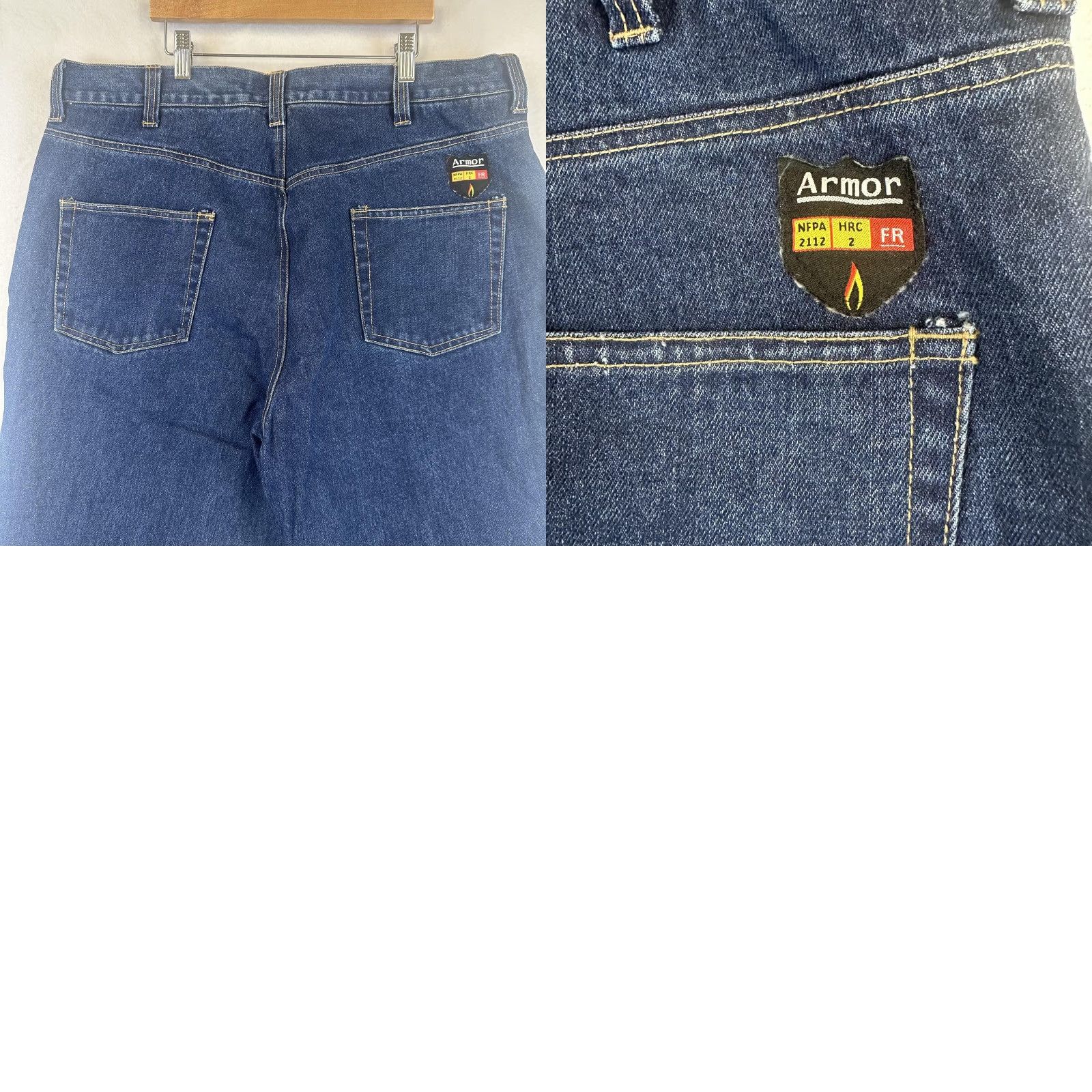 Vintage Armor Jeans Mens 40x30 Flame Resistant FR Work Pants NFPA 2112 HRC 2 Blue Size US 40 / EU 56 - 9 Thumbnail