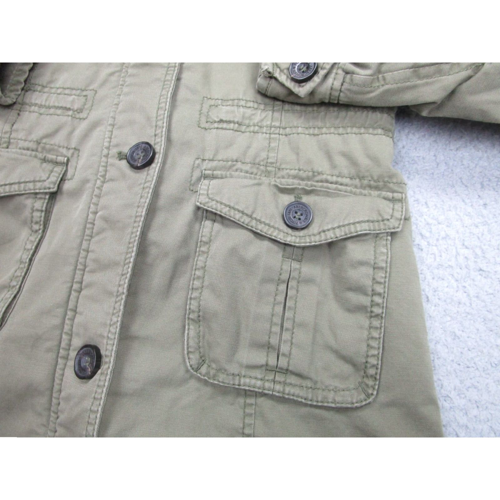 Abercrombie & Fitch VINTAGE Abercrombie & Fitch Jacket Parka Coat Fur Hoodie Lined S Green Womens Size S / US 4 / IT 40 - 4 Thumbnail