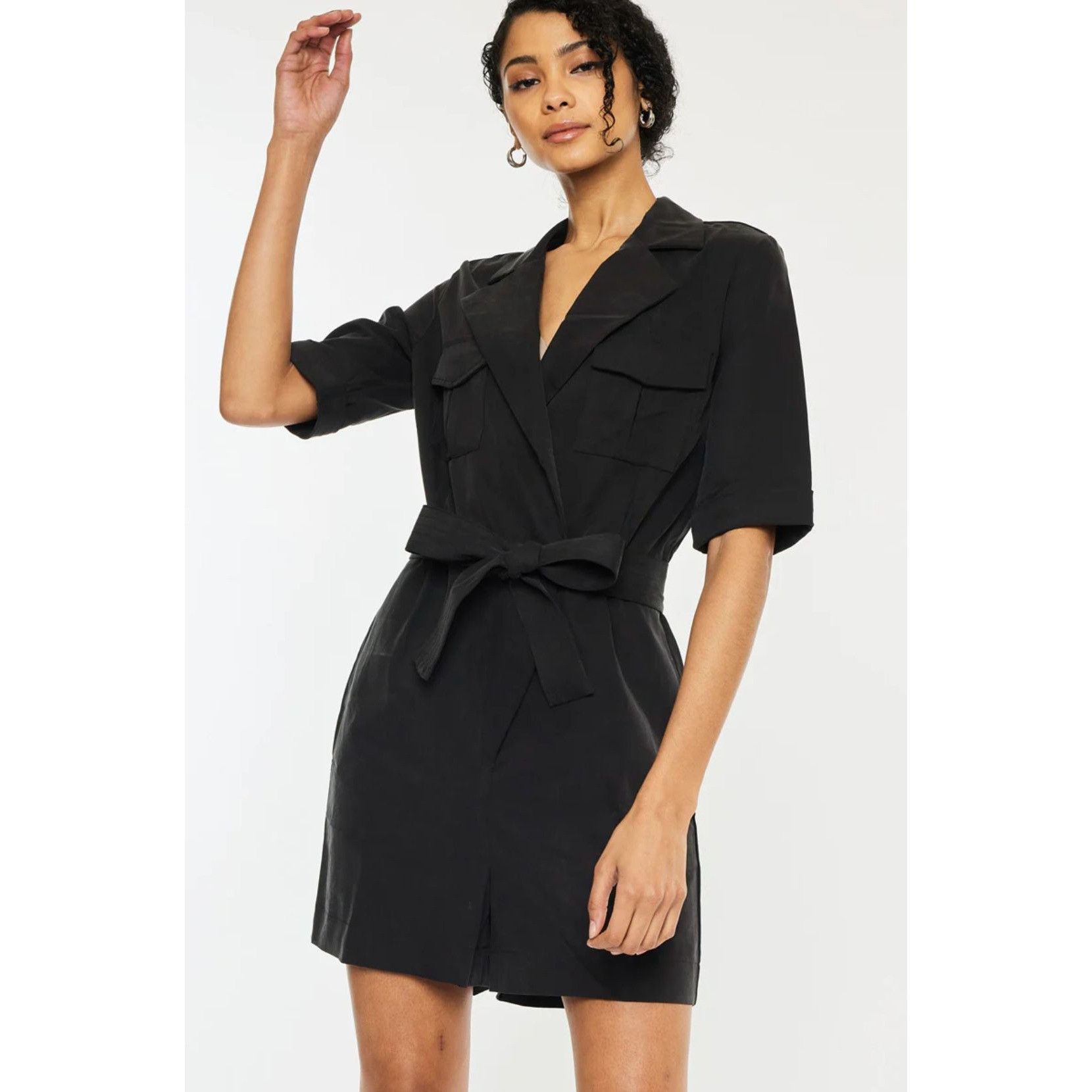 Kancan USA KanCan Edna Blazer Romper in Black - Sz M - NWT Size 30" / US 8 / IT 44 - 1 Thumbnail