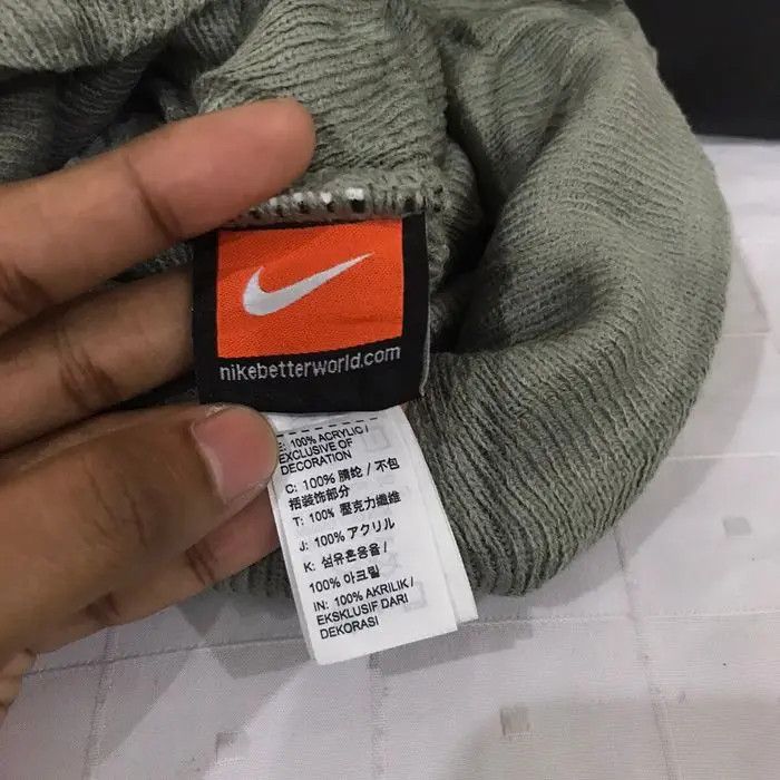 Nike × Vintage Nike Swoosh Plain Beanie Hat Size ONE SIZE - 5 Thumbnail