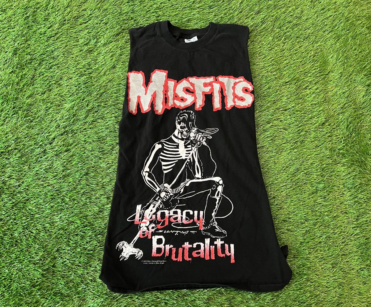 Vintage 1999 Misfits - Legacy Or Brutality Chopped Band Tee