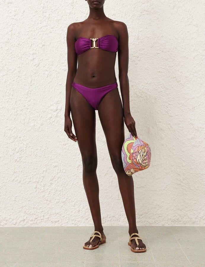 Zimmermann oc11z0525 Size : L / Lightburst Knot Trim Bikini Set Purple Size ONE SIZE - 5 Thumbnail