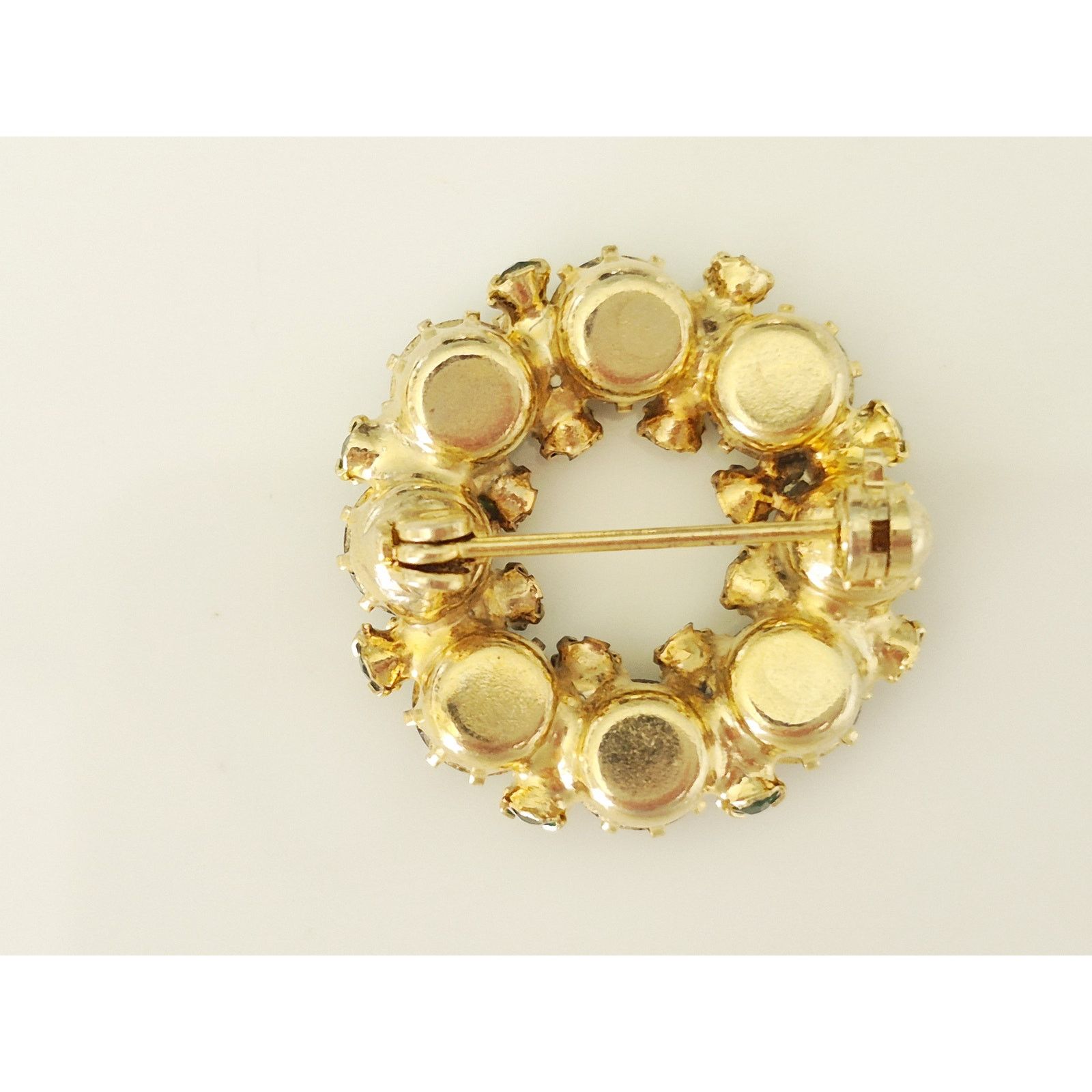Other Vintage MCM Mini-Green Rhinestone Wreath Brooch Size ONE SIZE - 4 Thumbnail