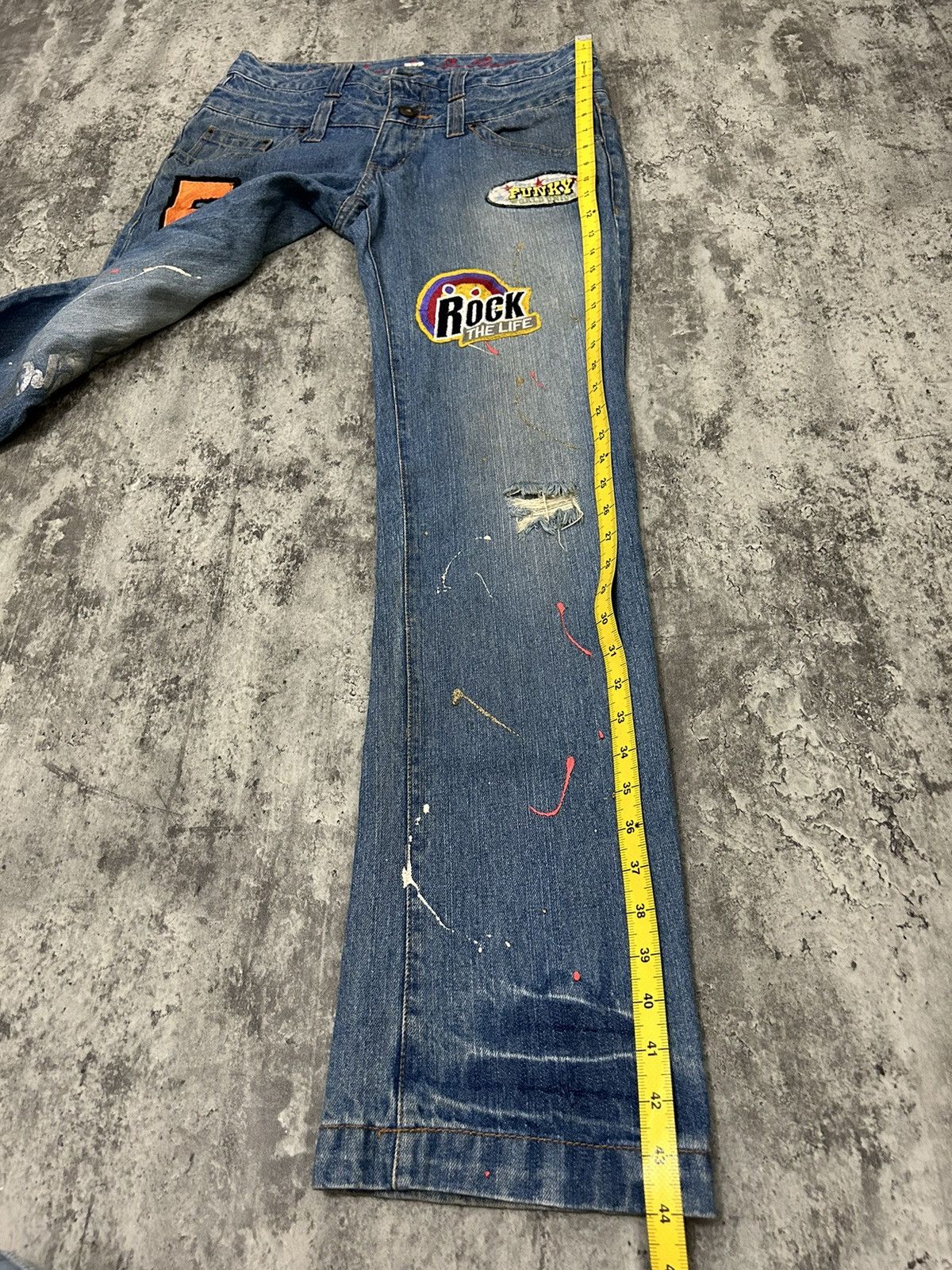 Hysteric Glamour Daily News Double Waist Paint Free Scope Distressed Jeans Size US 32 / EU 48 - 24 Thumbnail