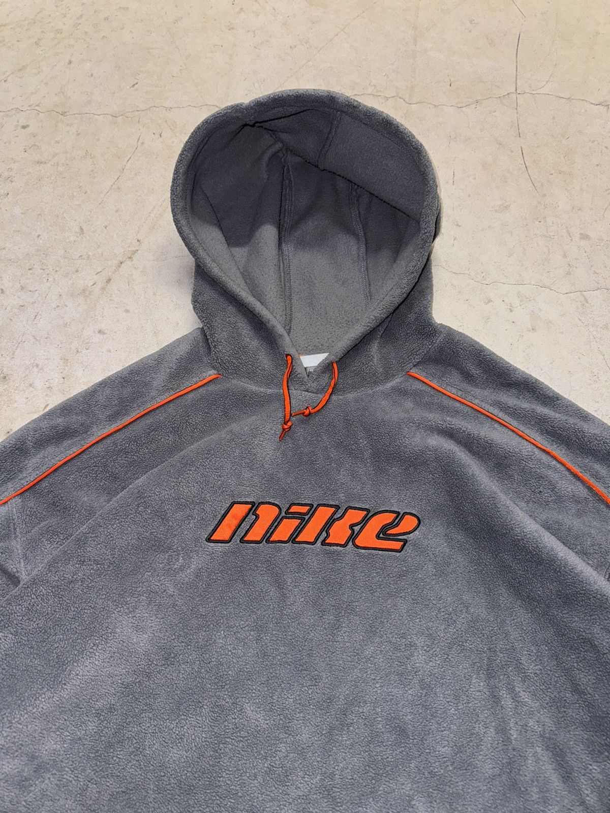 Nike Crazy Vintage 90s Nike Grey Fleece Hoodie Sweatshirt Size US XXL / EU 58 / 5 - 3 Thumbnail