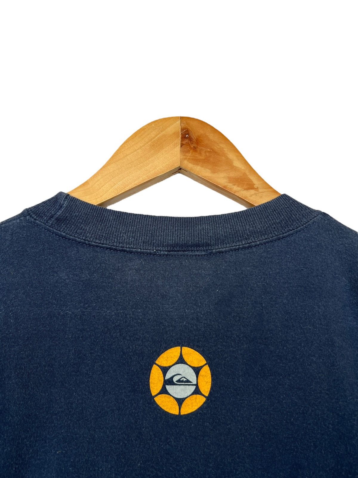 Quiksilver Vintage 90s Quiksilver Spellout Navy Tees Skate Surf Tees Size US M / EU 48-50 / 2 - 5 Thumbnail