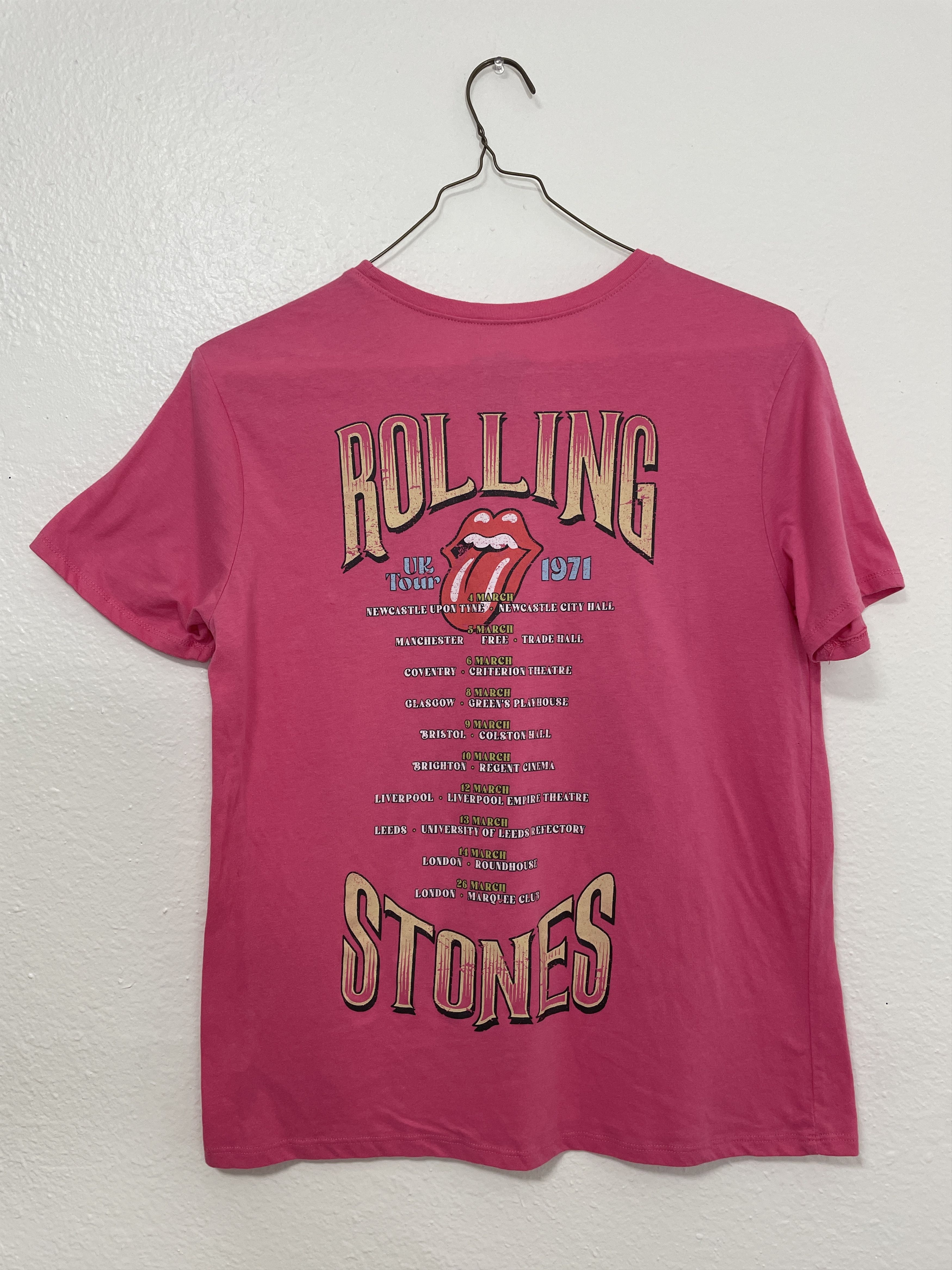 The Rolling Stones Rolling Stones UK Tour 1971 Pink Shirt Graphic Print Size US M / EU 48-50 / 2 - 4 Thumbnail