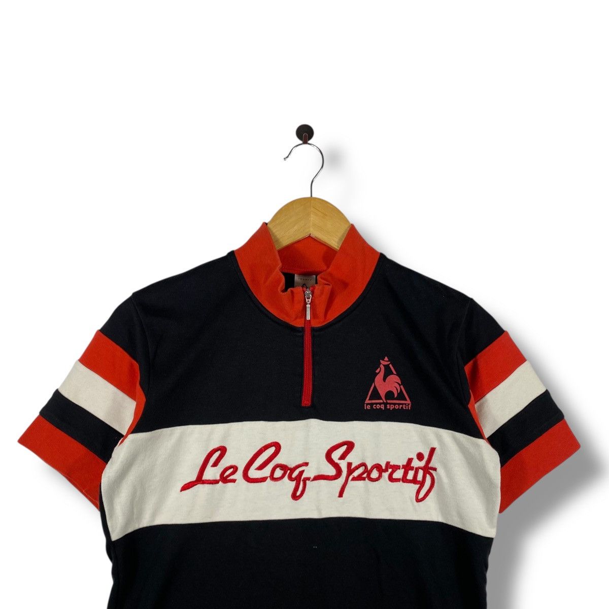 Le Coq Sportif × Vintage Vintage LE COQ SPORTIF France Tricolours Cycling Jersey Size US L / EU 52-54 / 3 - 2 Thumbnail
